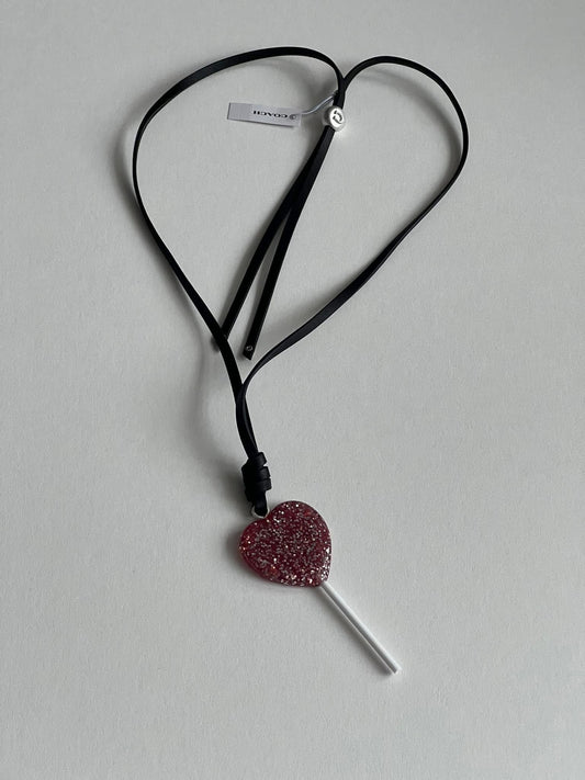Coach The Lil Nas X Drop Heart Lollipop Necklace