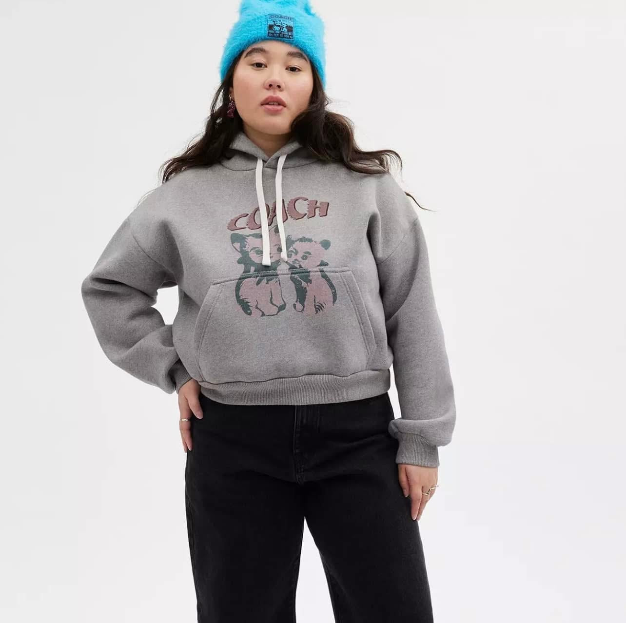 Coach The Lil Nas X Drop Cats Cropped Pullover Hoodie