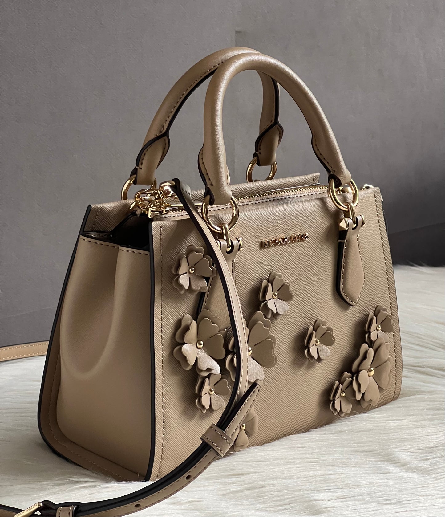 Michael Kors Marilyn Small Floral Embellished Satchel