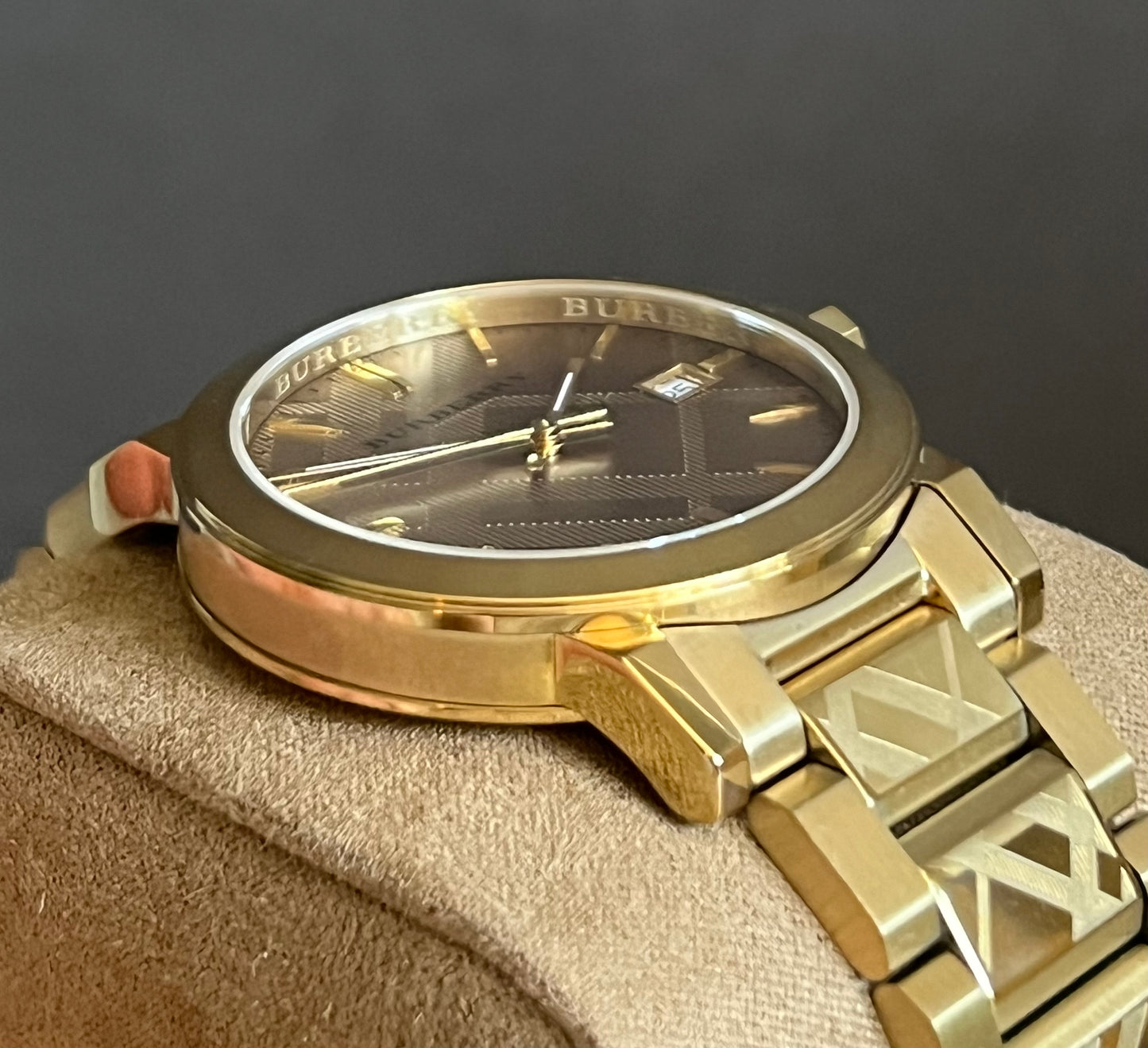 Burberry Unisex Swiss Gold Ion-Plated Watch