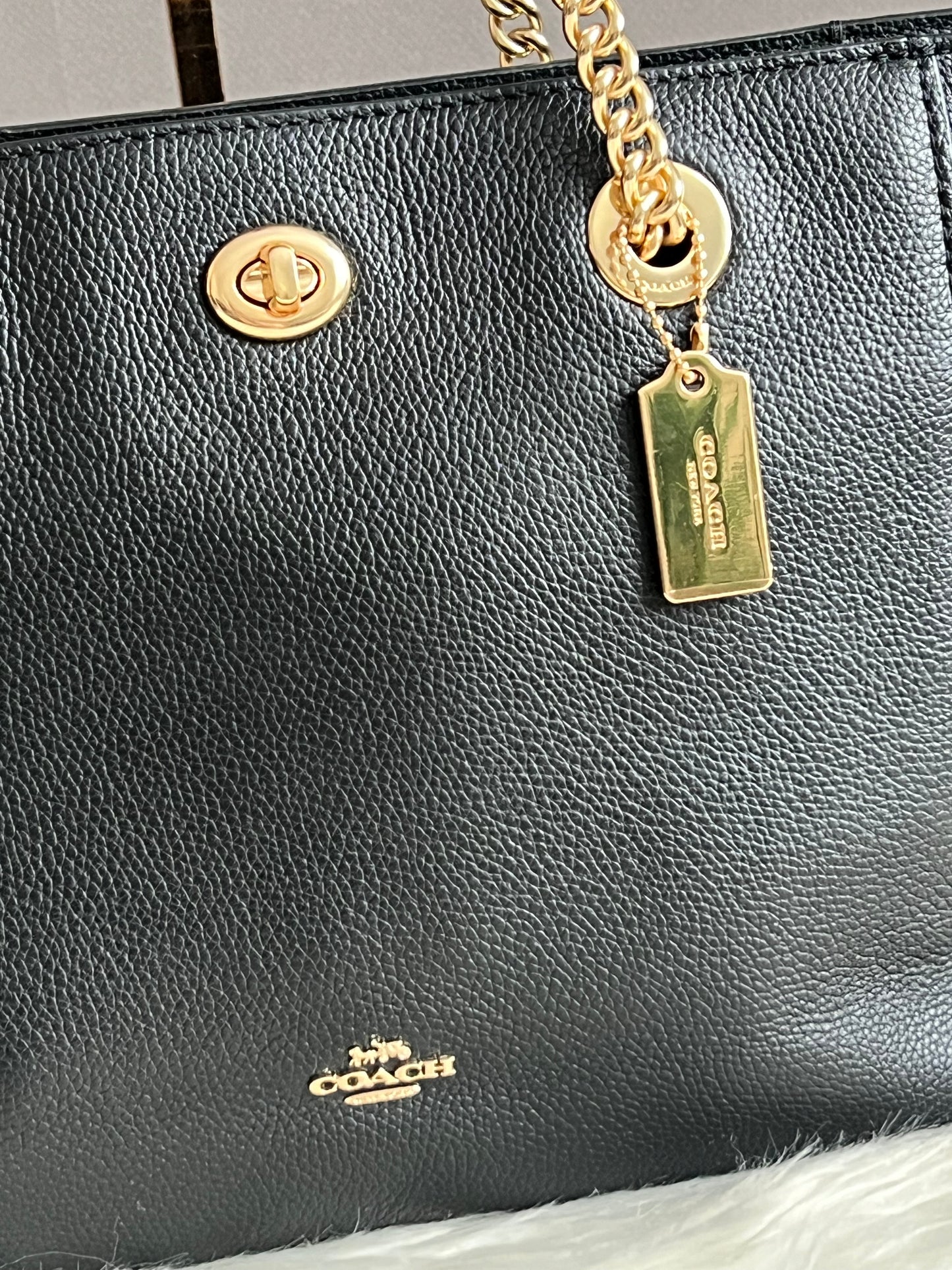 Coach Turnlock Chain Tote 27