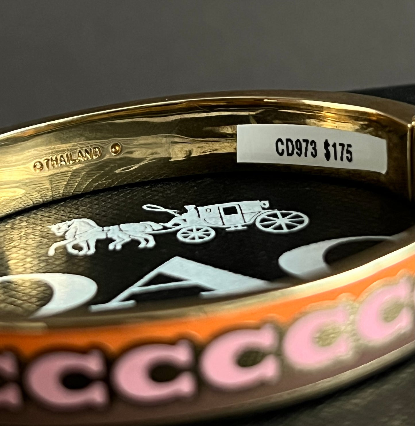 Coach 10 Mm Signature Enamel Bangle