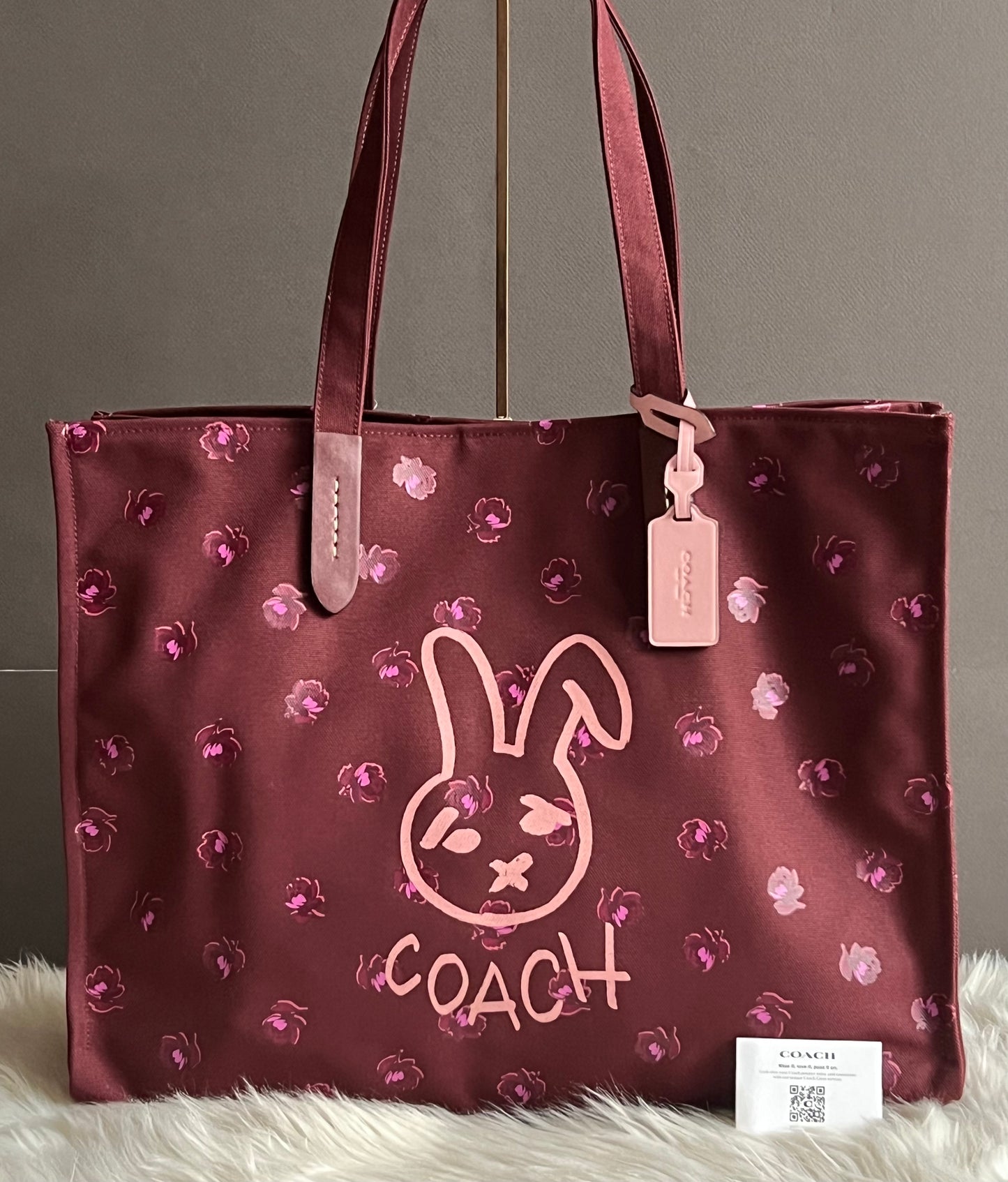 Coach Lunar New Year Tote 42 With Rabbit In 100% Recycled Canvas