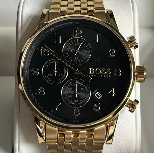 Hugo Boss Men’s Gold Navigator Chronograph Watch