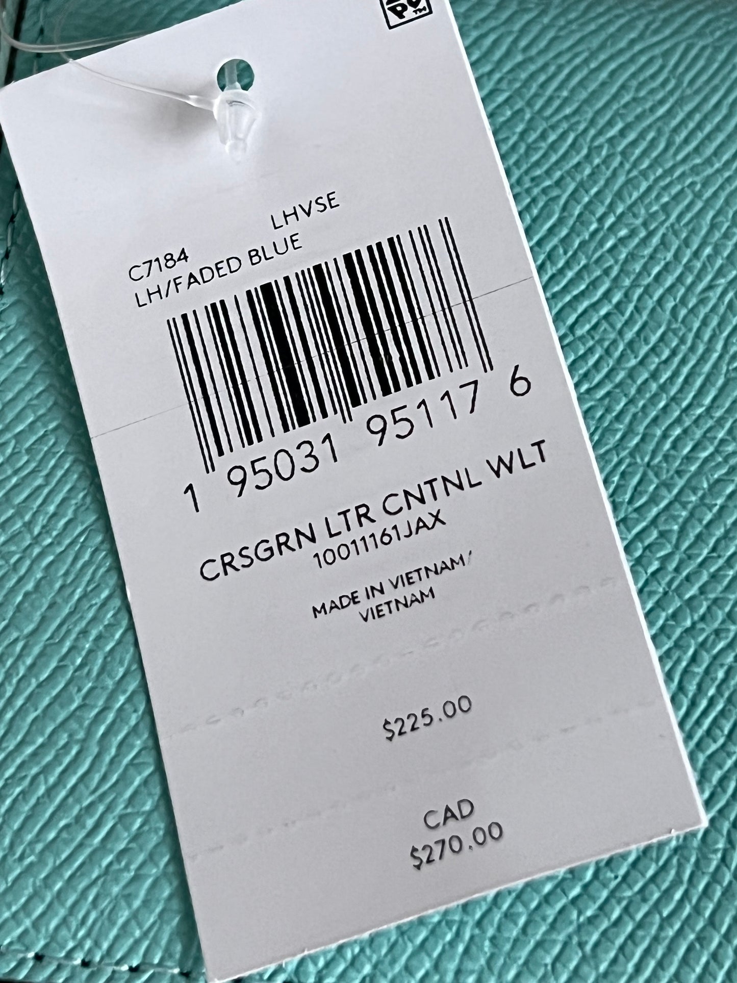 Coach Continental Crossgrain Wallet