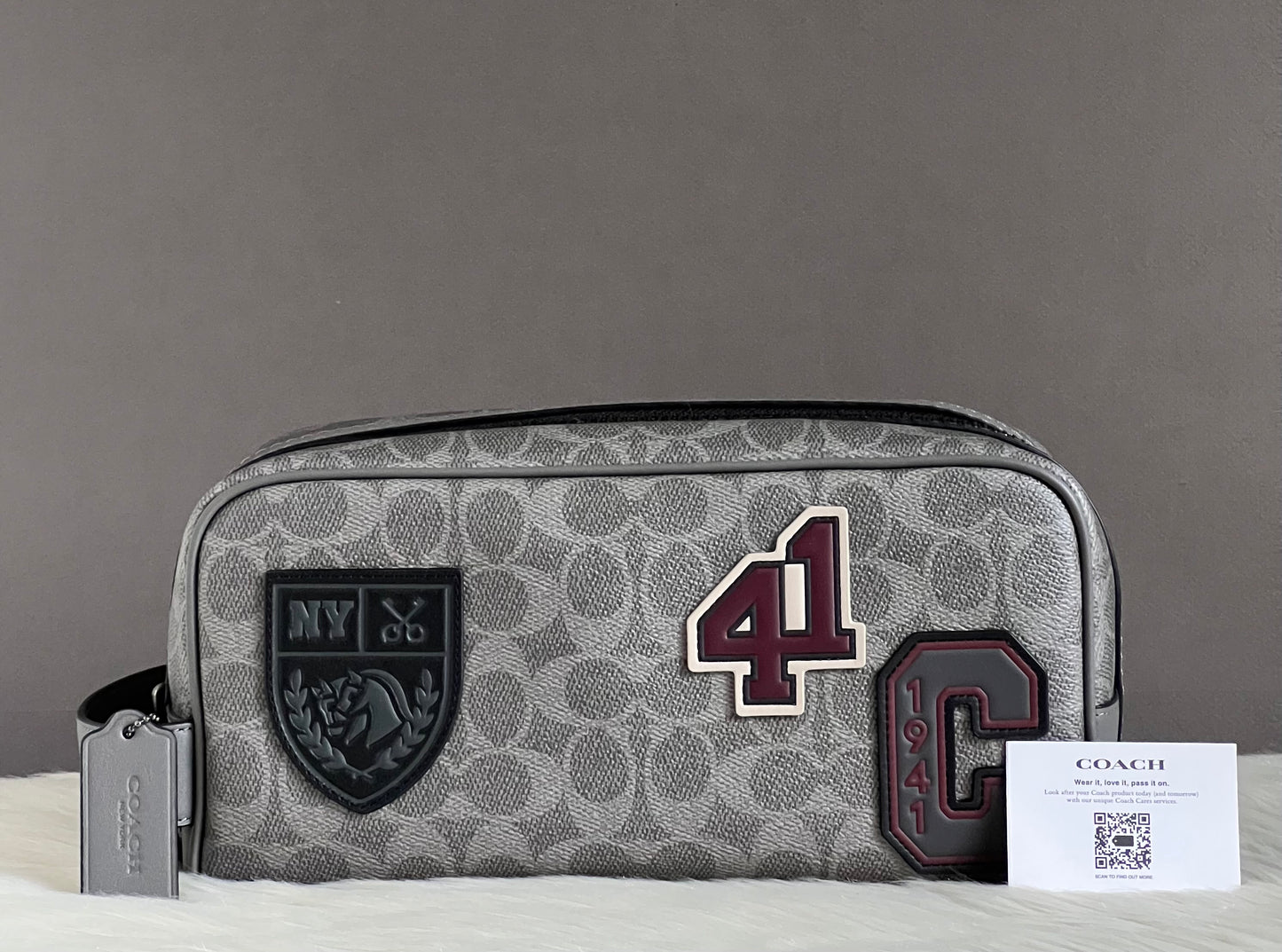 Coach Large Travel Kit In Signature Canvas With Patches