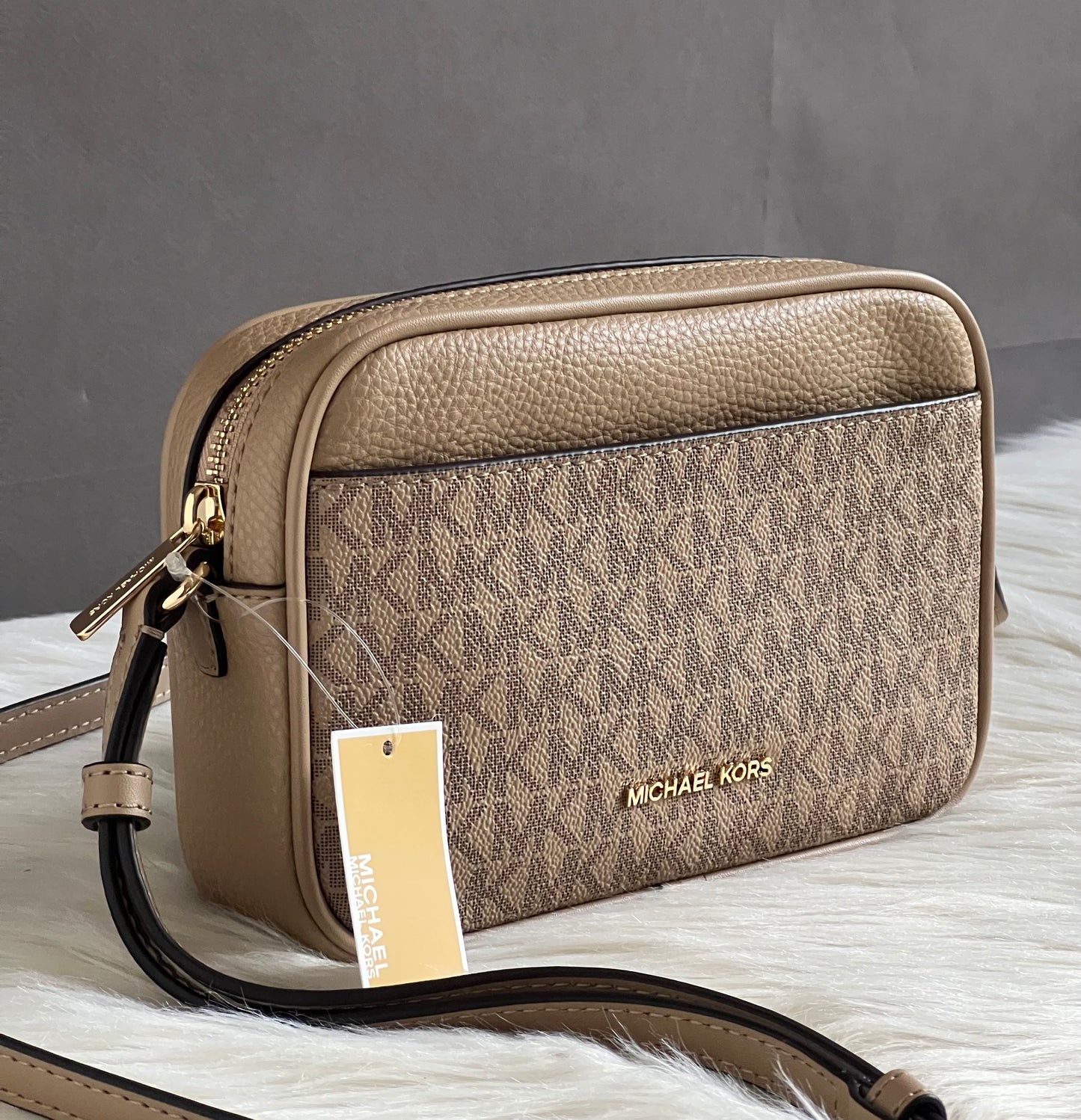 Michael Kors Jet Set Small Signature Logo Camera Crossbody Bag