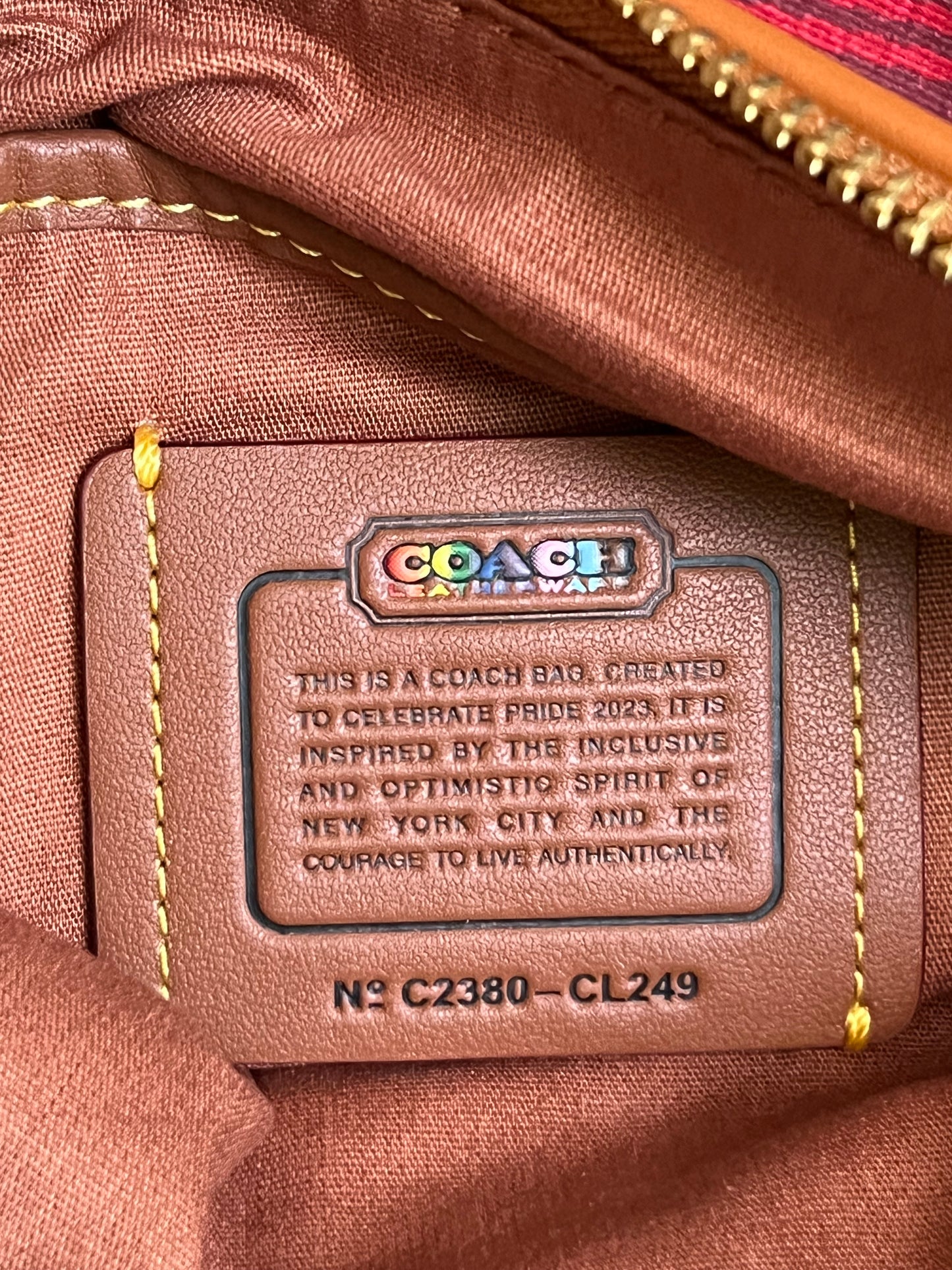 Coach Kitt Messenger Crossbody Bag in Rainbow Signature Canvas