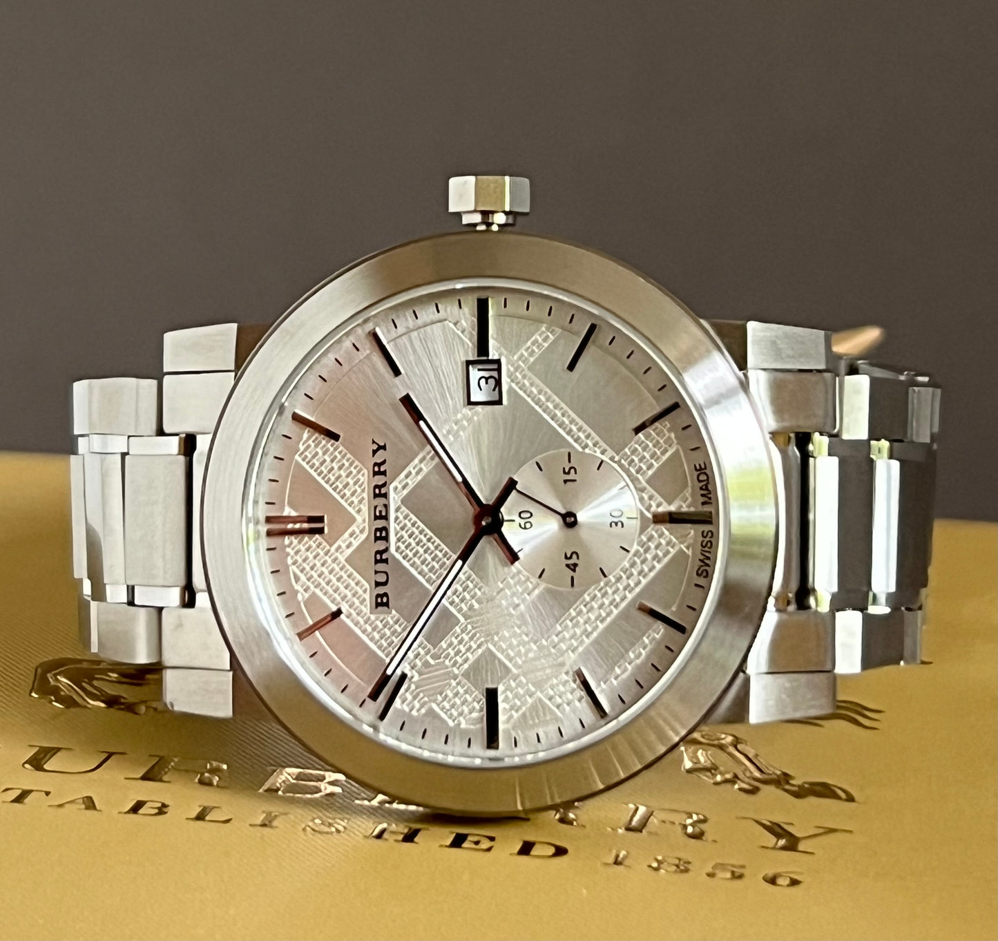 Burberry Men’s The City Silver Dial Steel Watch