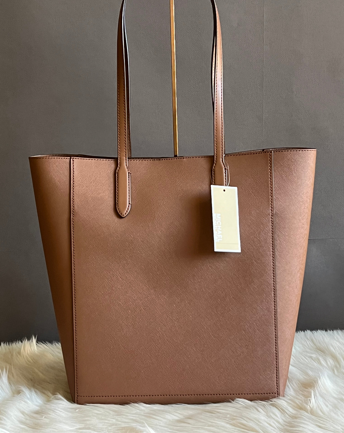 Michael Kors Vincent Large Saffiano Leather Tote Bag with Card Case