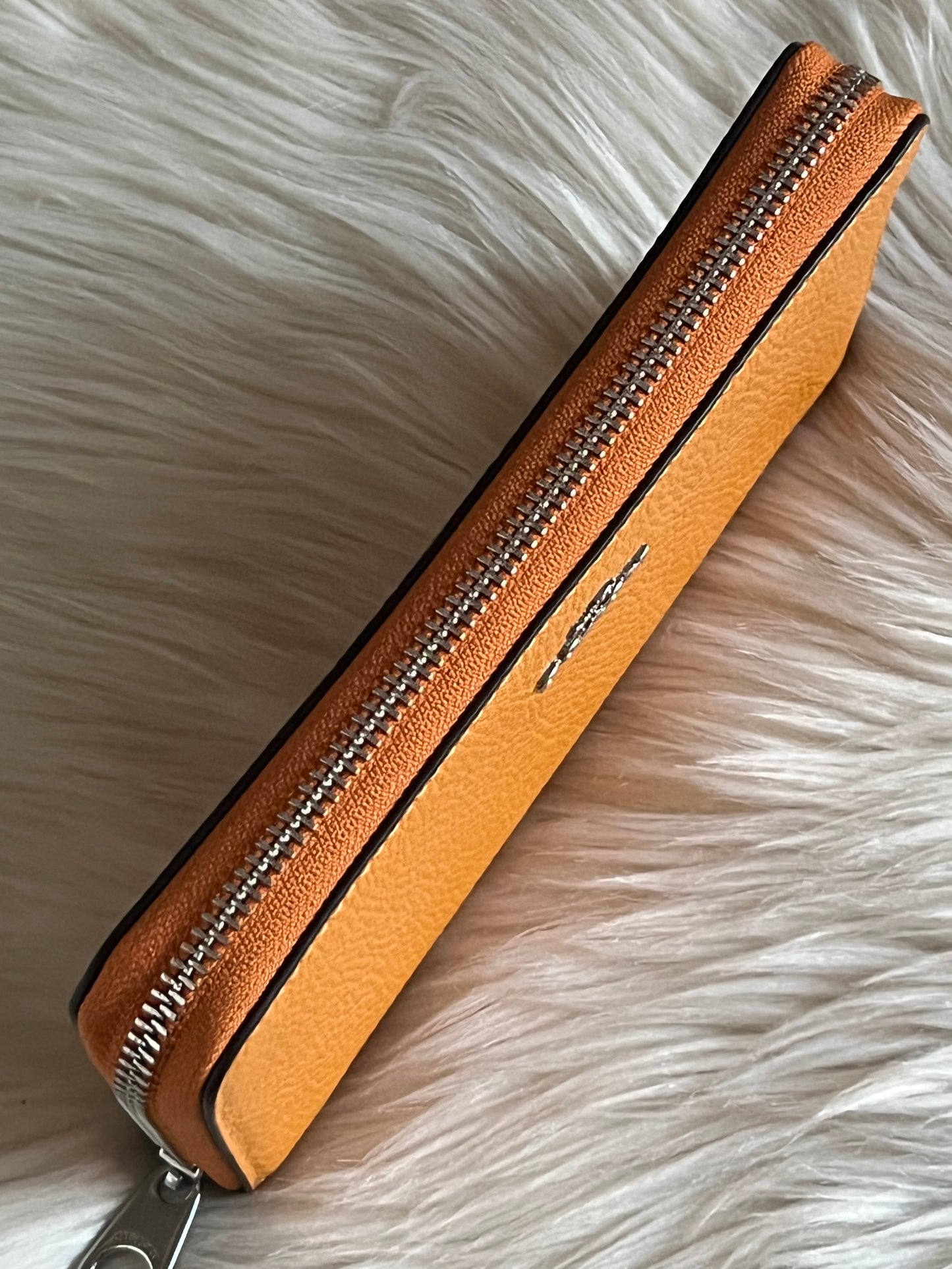 Coach Pebble Leather Zip Around Wallet