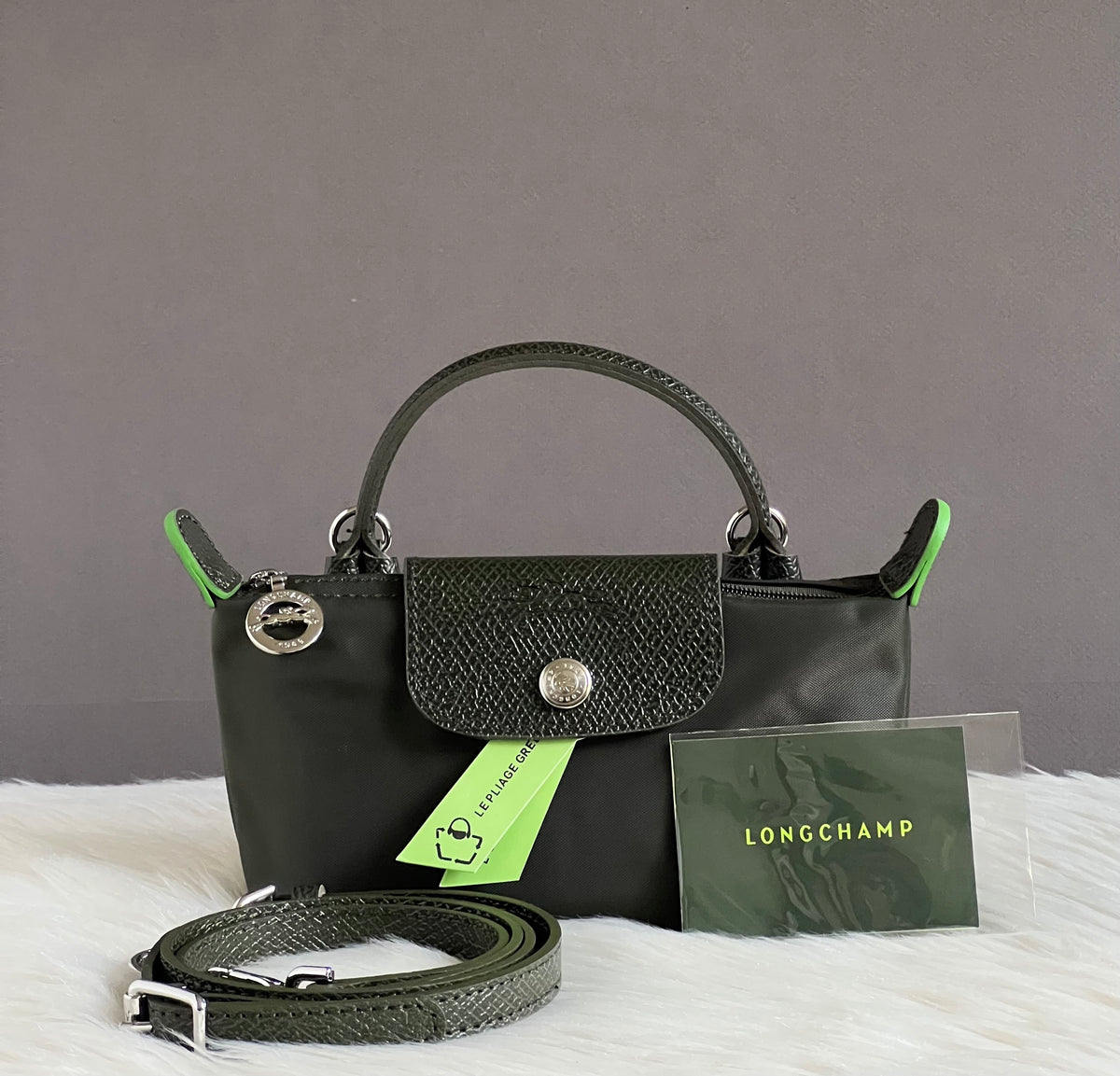 Longchamp XS Le Pliage Original Pouch with Strap