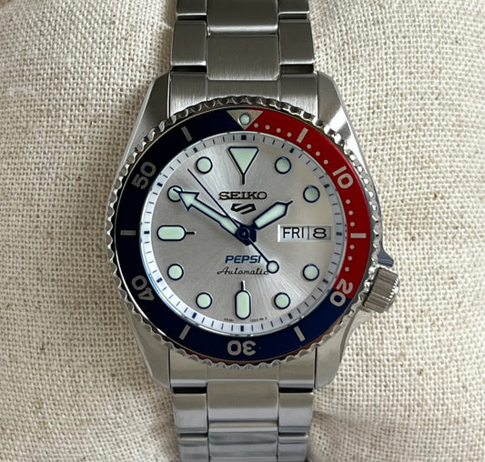 Seiko Men’s 5 Sports x Pepsi Limited Edition Automatic Stainless Watch