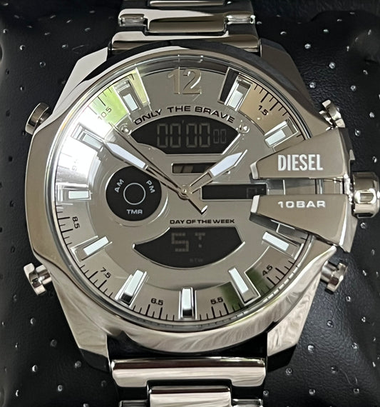 Diesel Men’s Mega Chief Ana-Digi Stainless Steel Watch