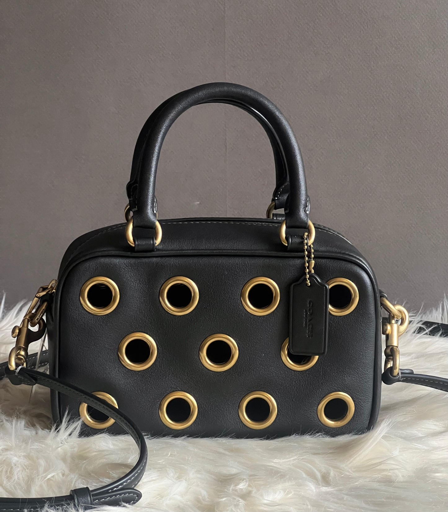 Coach Satchel Crossbody Bag with Grommets