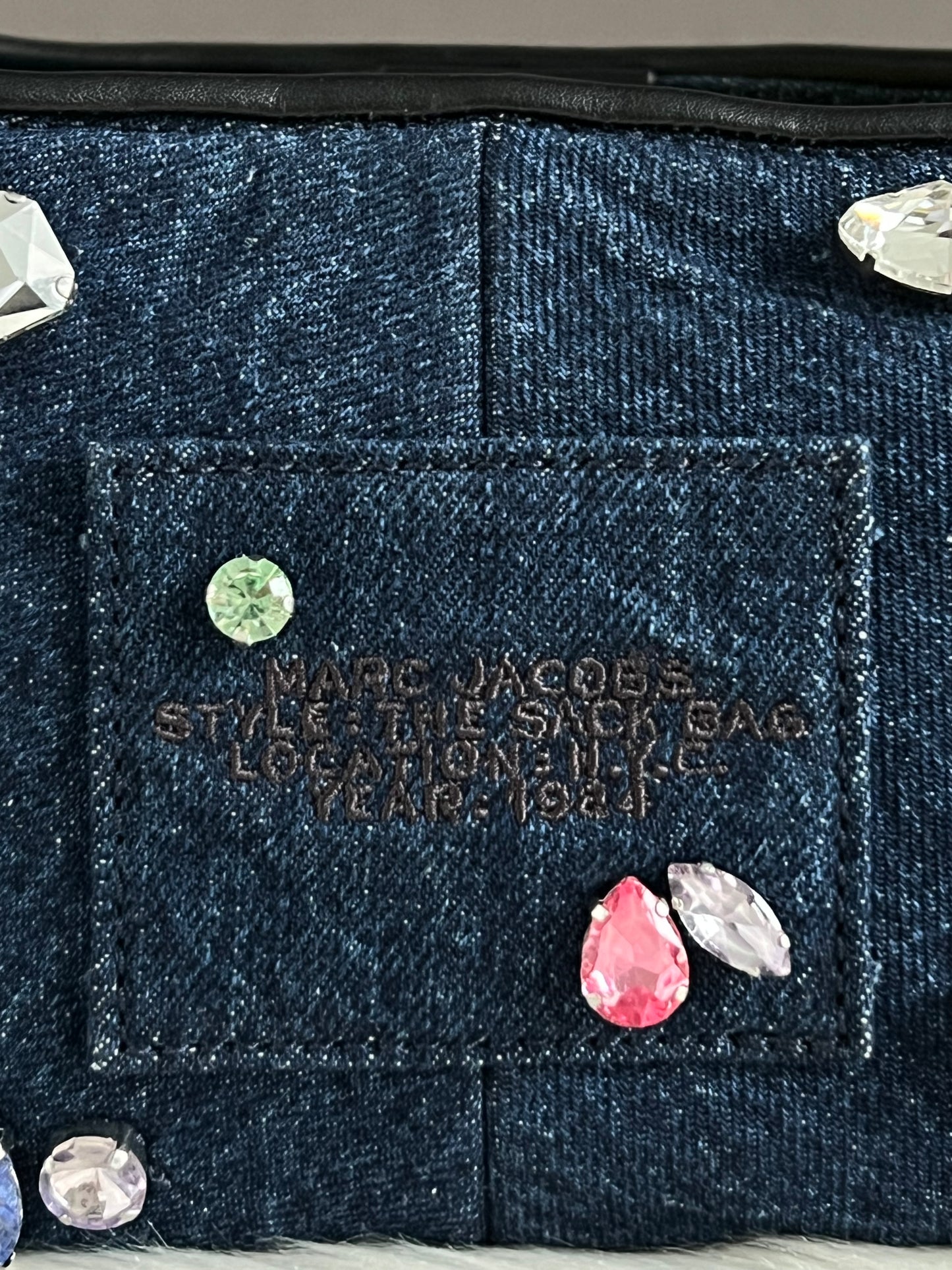 Marc Jacobs The Gem Denim Mini Sack Bag