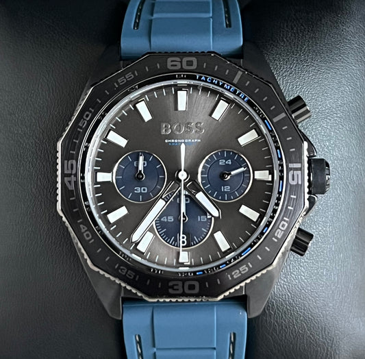 Hugo Boss Men’s Energy Chronograph Rubber Strap Watch