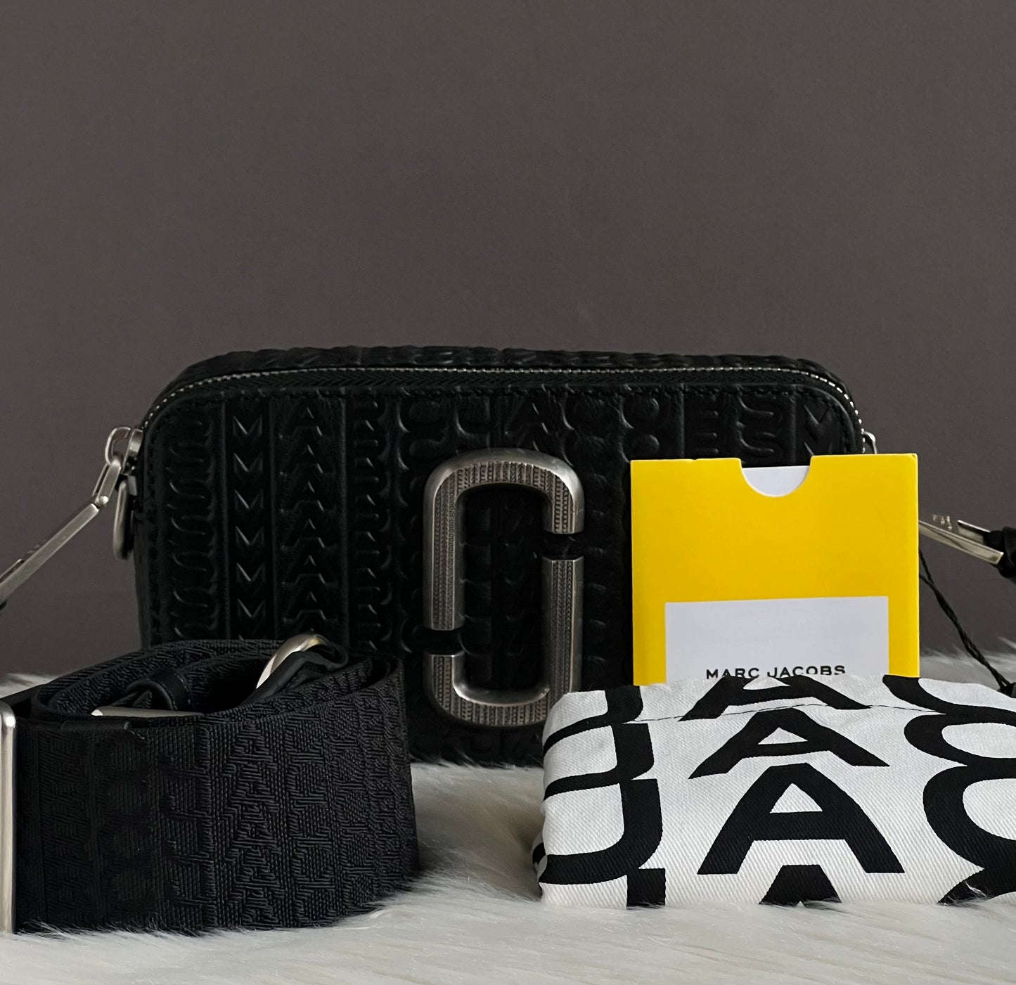 Marc Jacobs The Monogram Debossed Snapshot Shoulder Bag