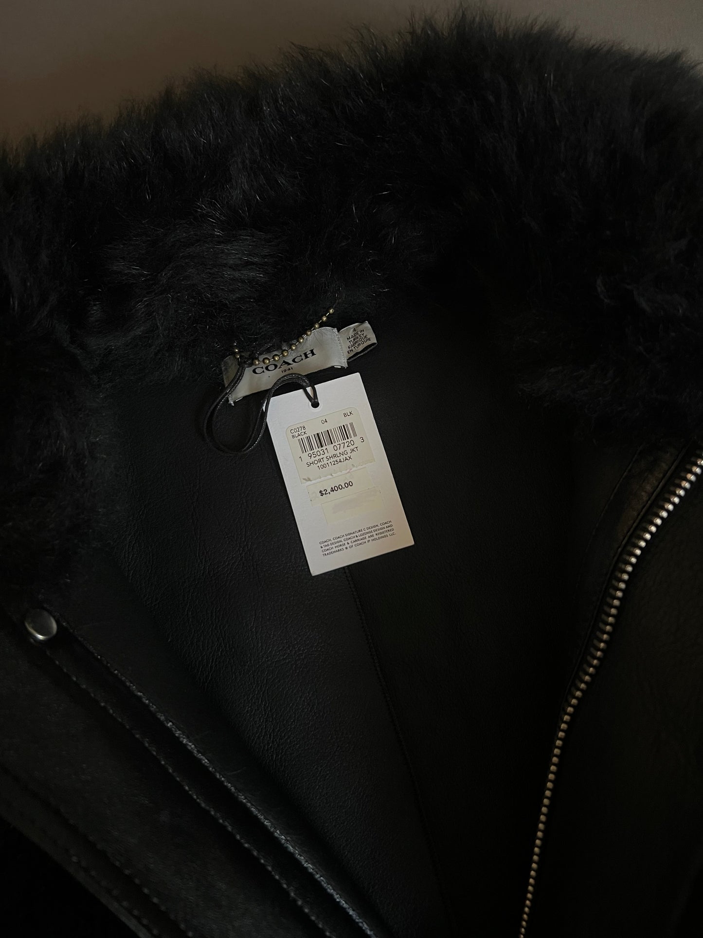 Coach Short Shearling Jacket