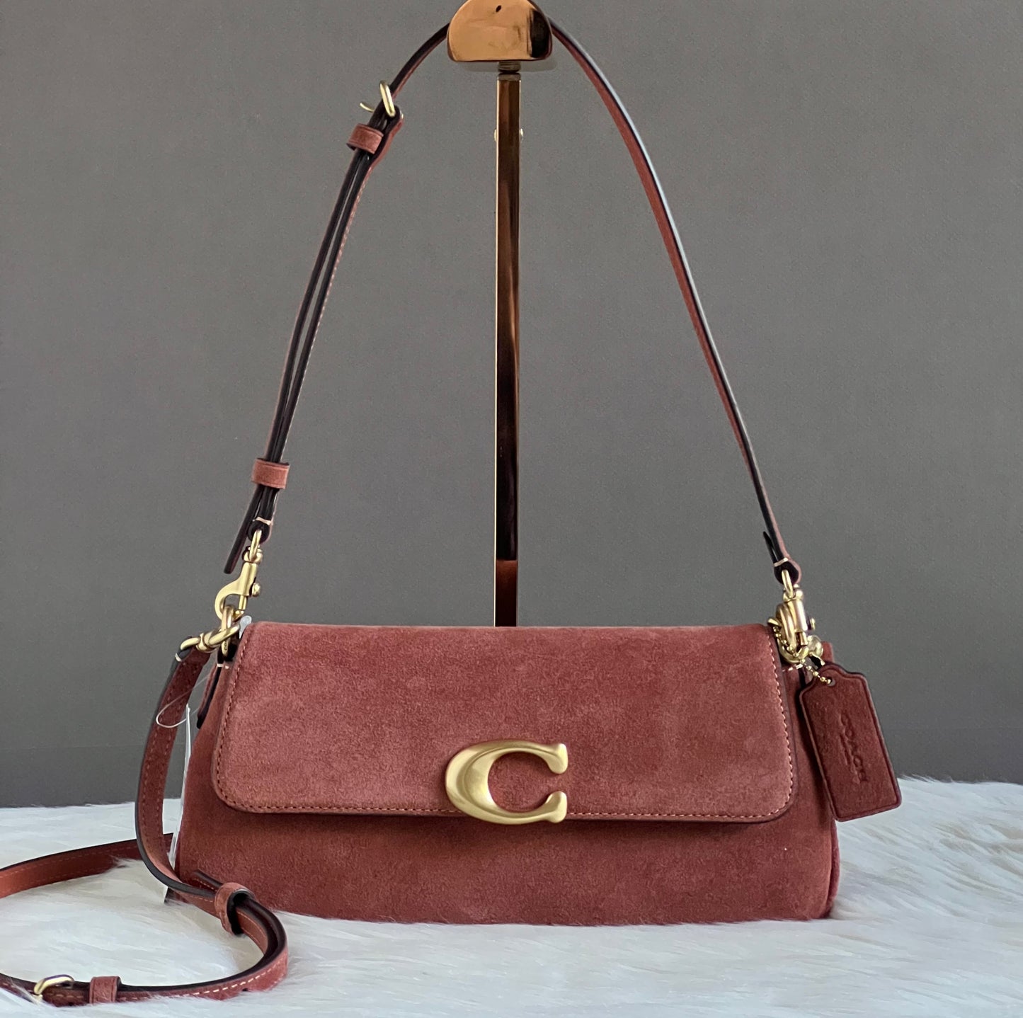 Coach Suede Jet Shoulder Bag