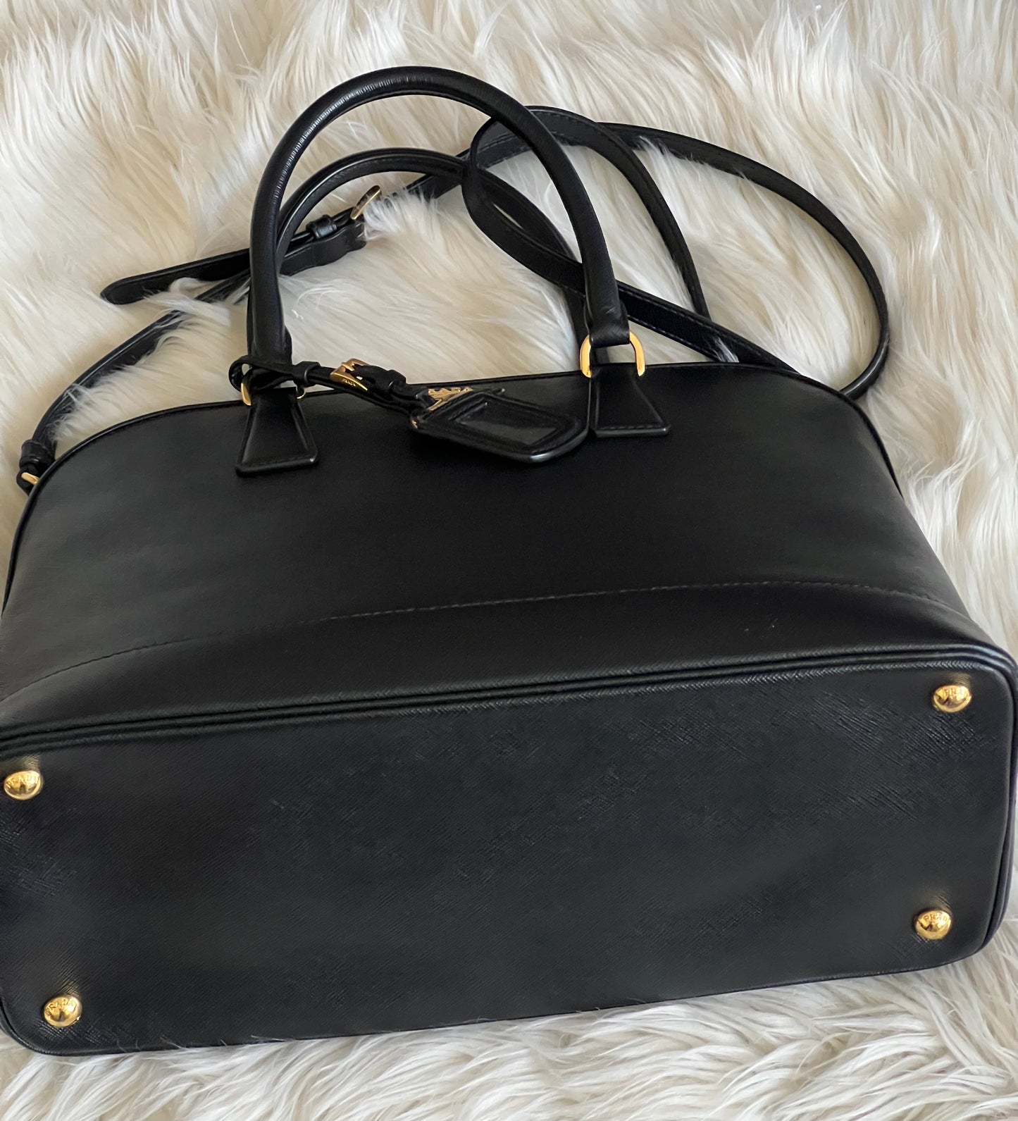 Prada Saffiano Large Dome Tote Bag