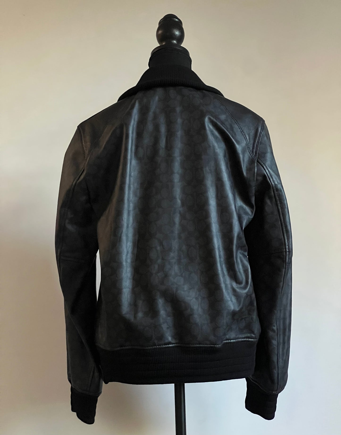 Coach Signature Leather Track Jacket