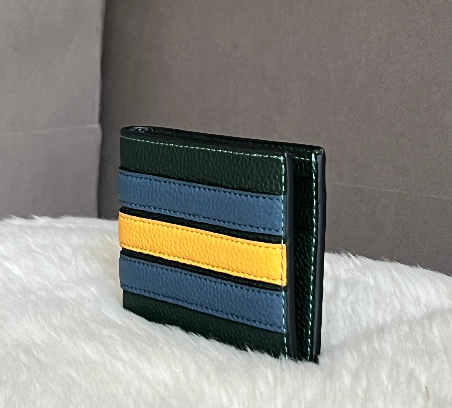 Coach Men’s Slim Billfold Wallet with Varsity Stripe