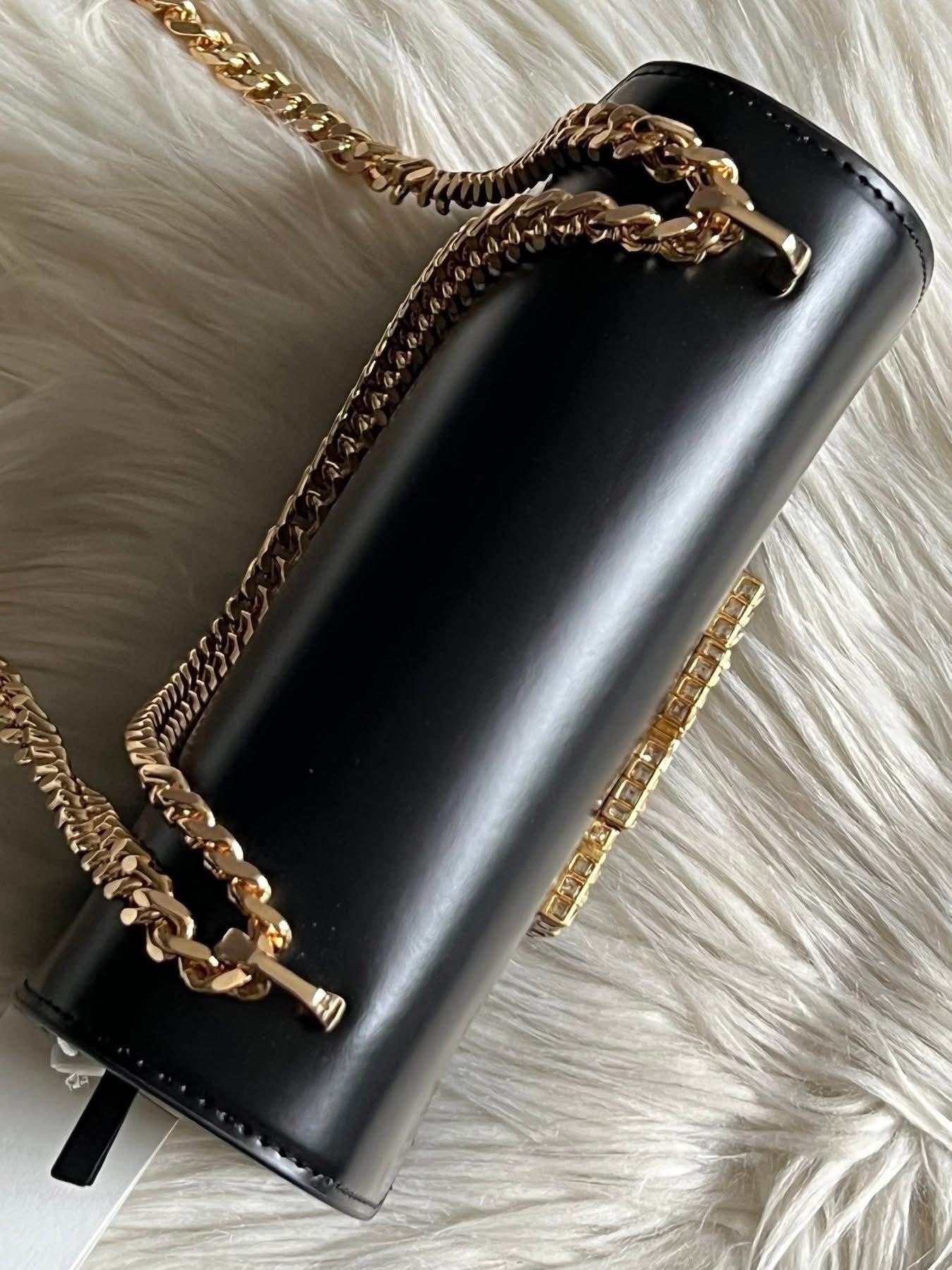 Tory Burch Eleanor Pave Spazzolato Small Convertible Shoulder Bag