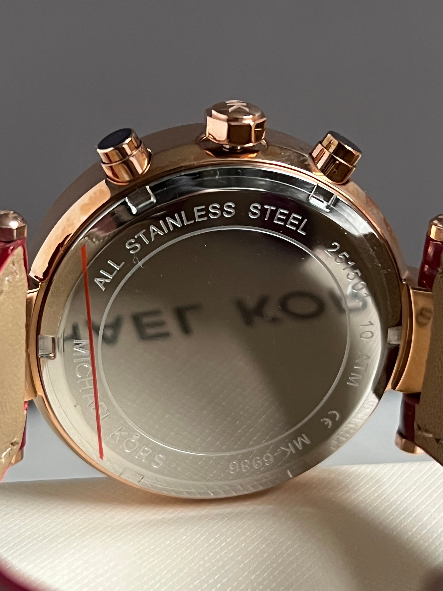 Michael Kors Parker Rose Gold Leather Watch