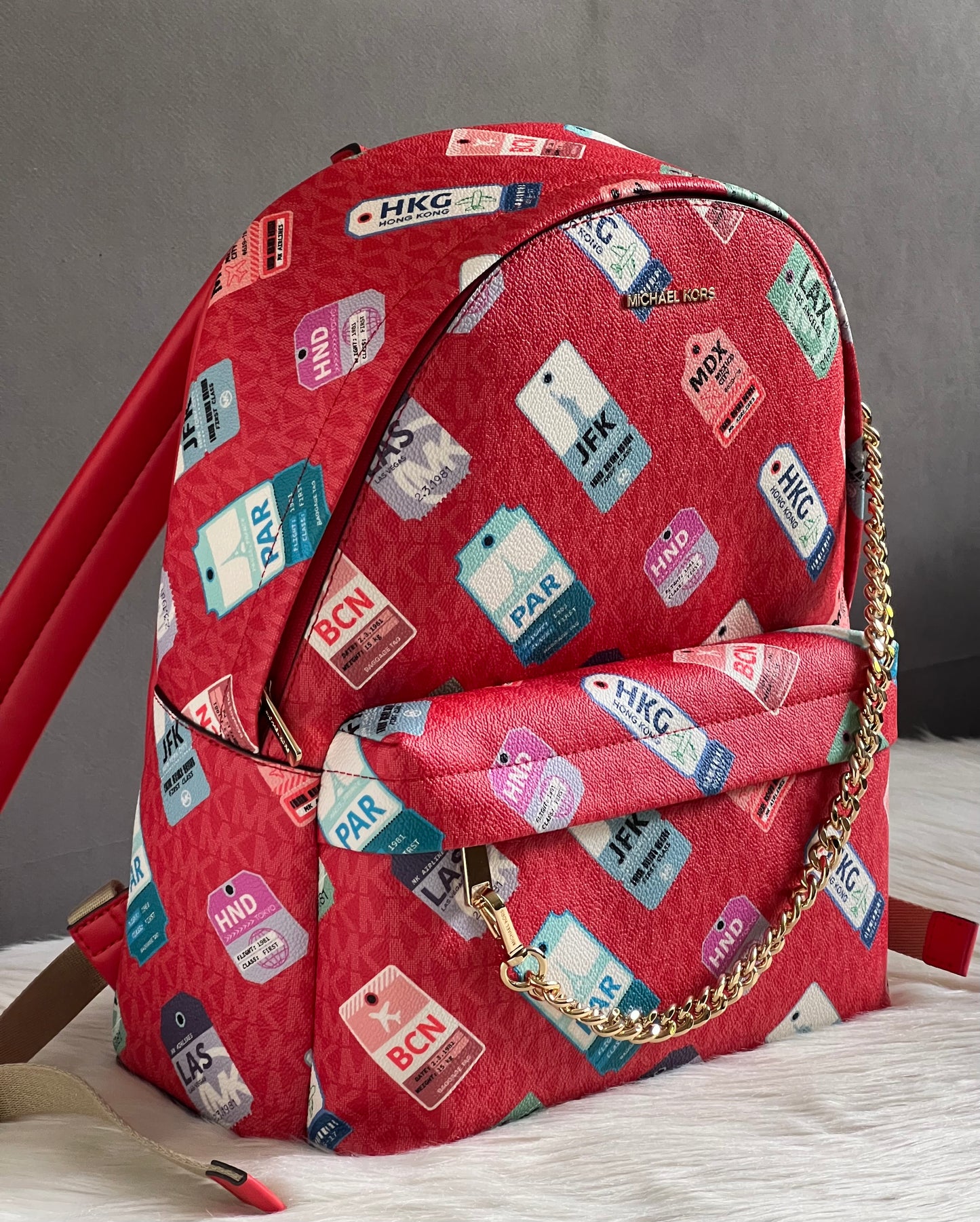Michael Kors Slater Medium Printed Signature Logo Backpack