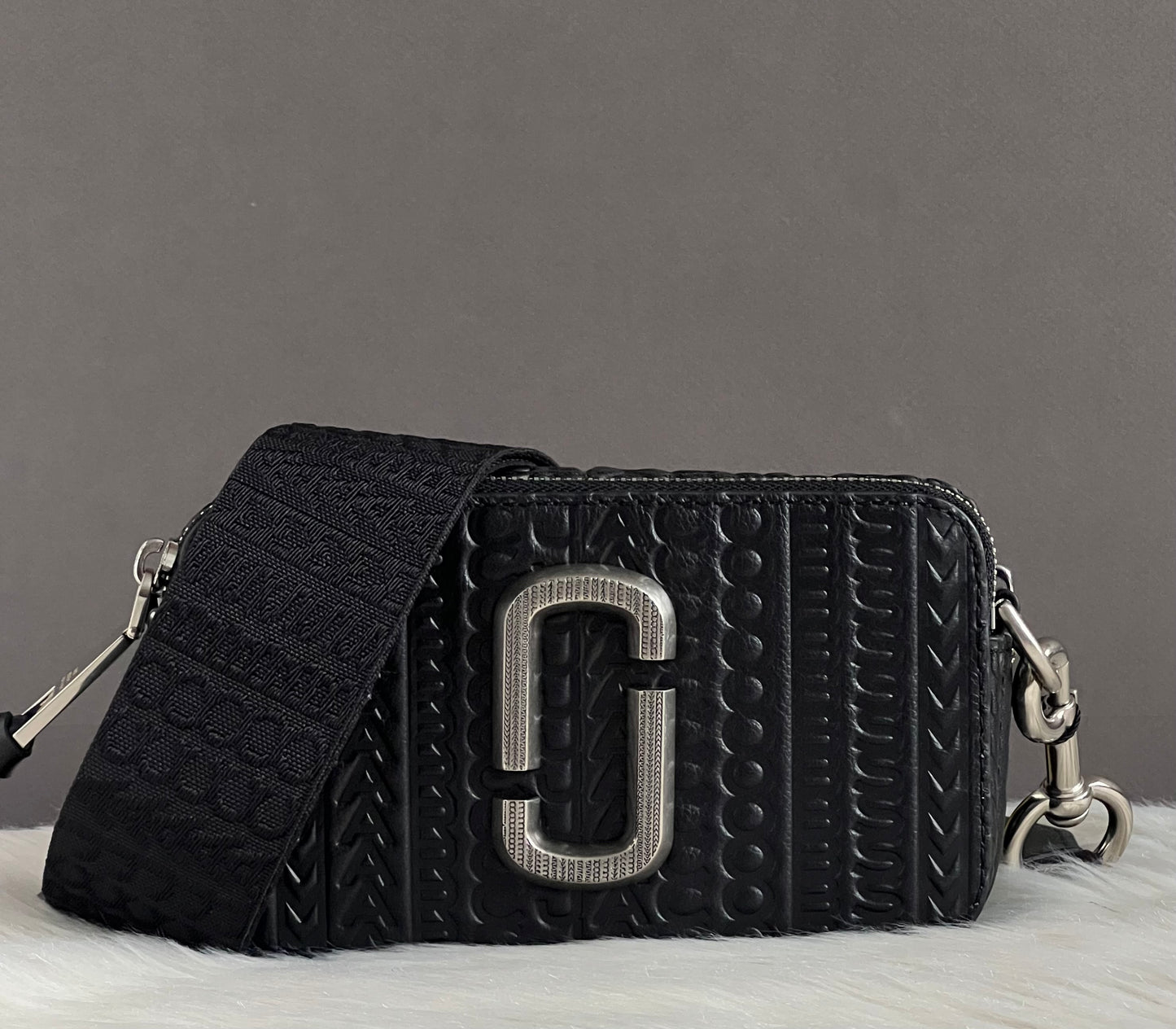 Marc Jacobs The Monogram Debossed Snapshot Shoulder Bag