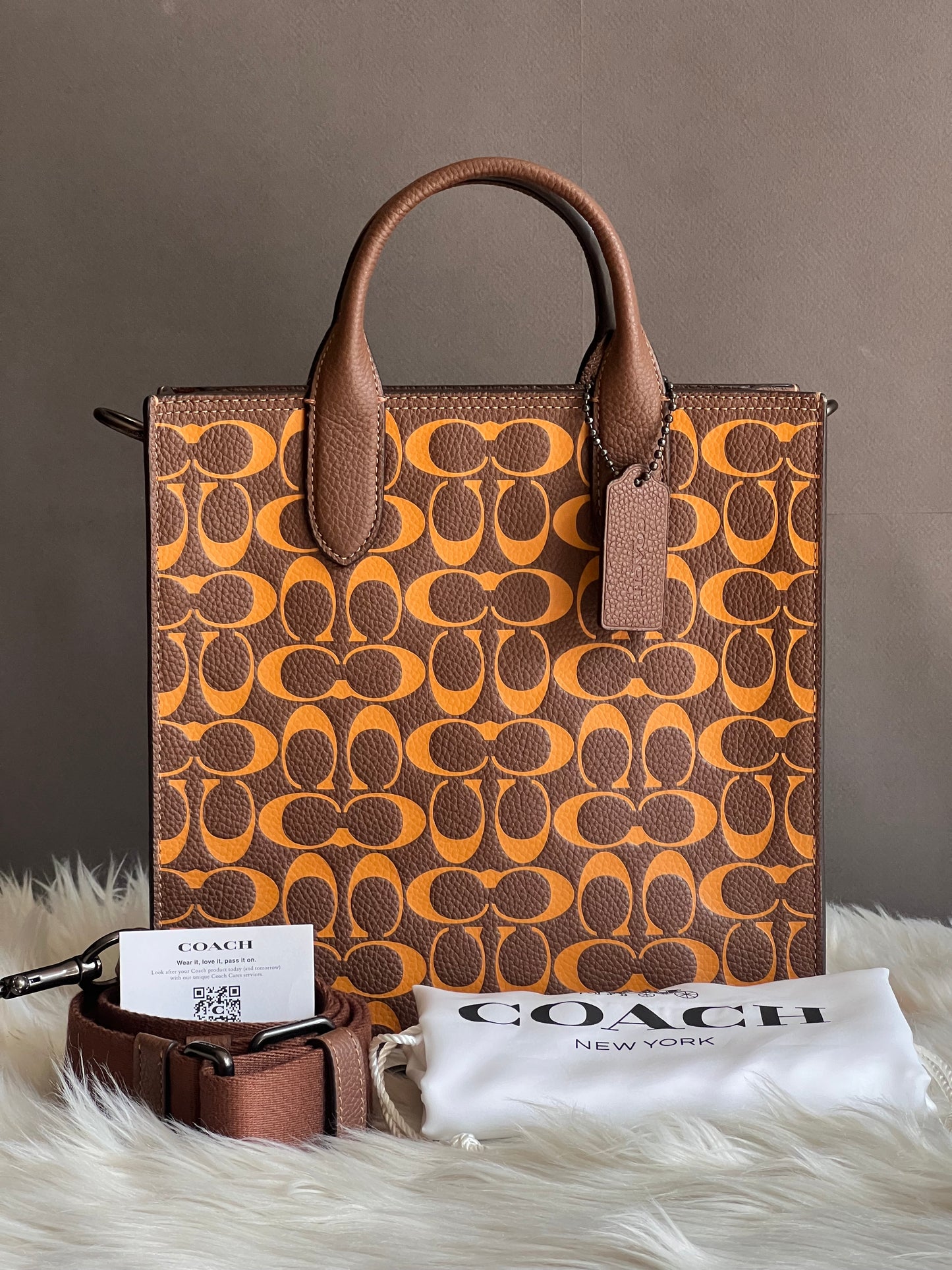 Coach Gotham Tall Tote 24 in Signature Leather