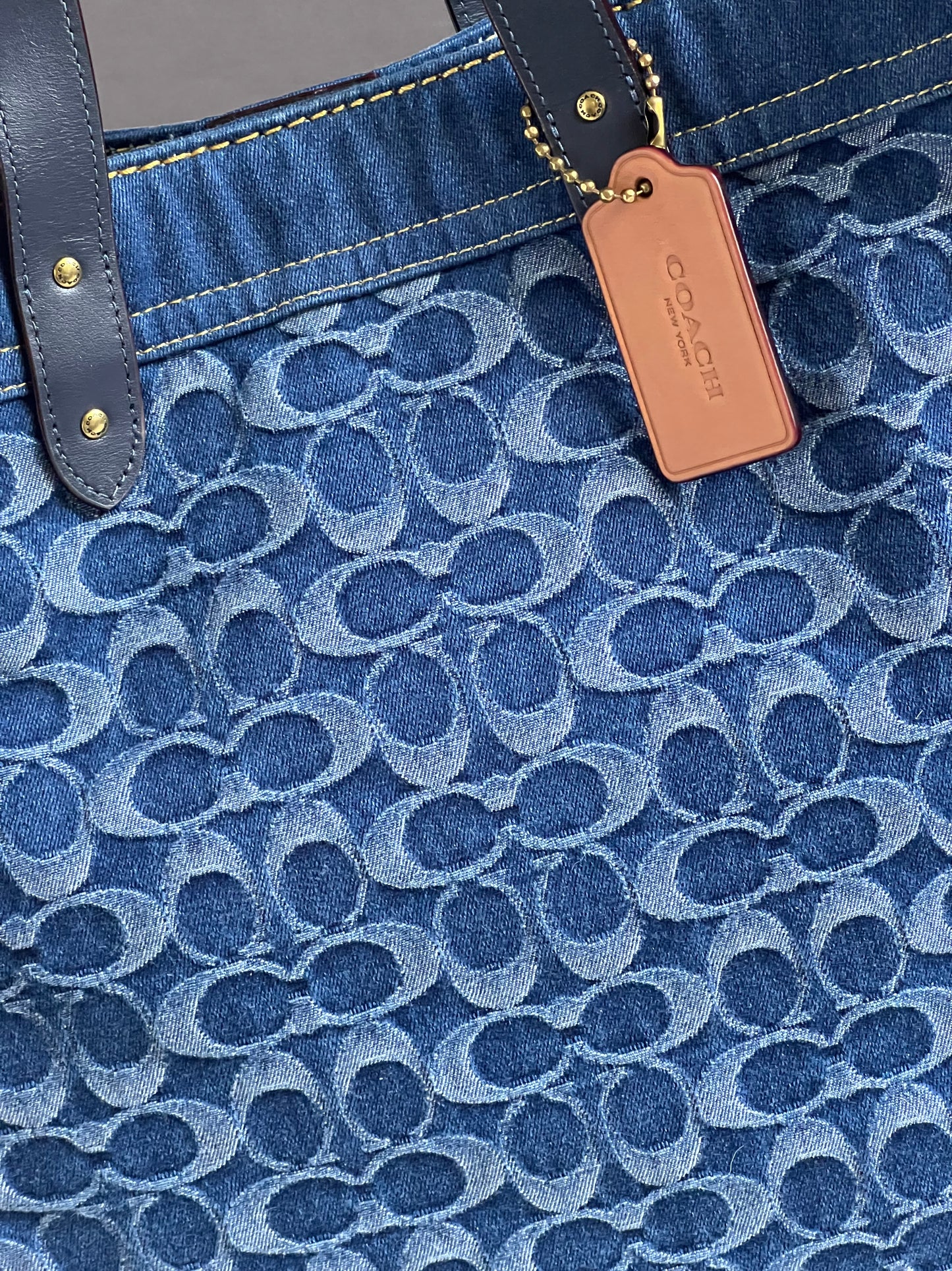 Coach Field Tote in Signature Denim
