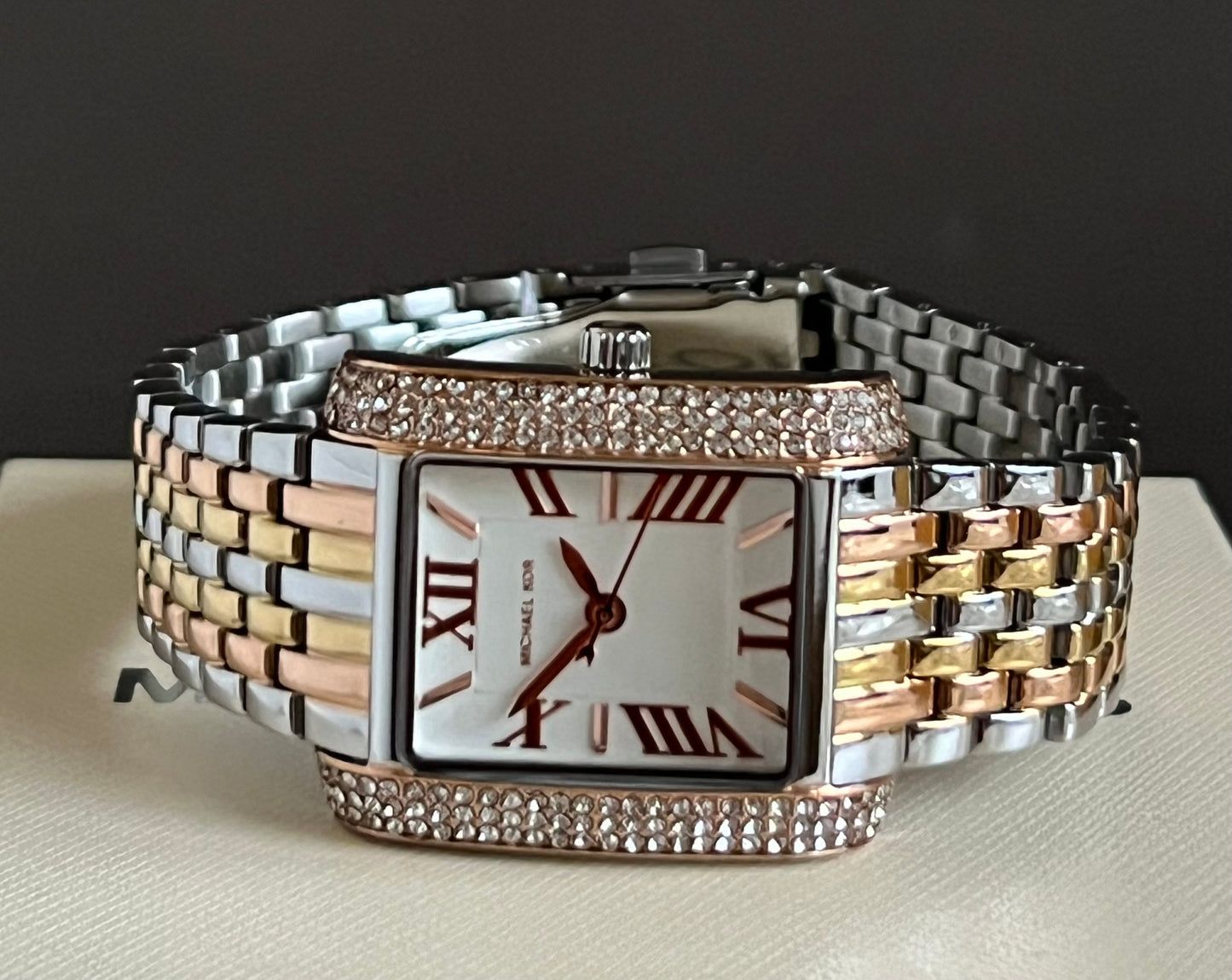 Michael Kors Women’s Emery Tri-Tone Stainless Watch