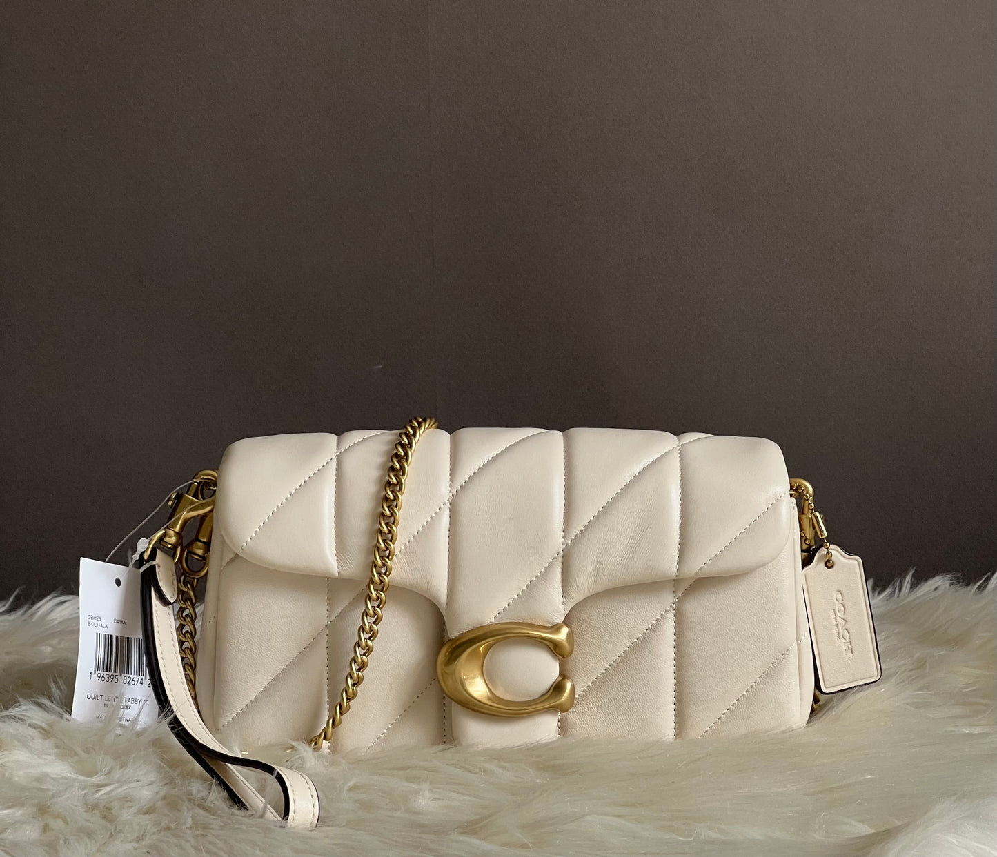 Coach Tabby Chain Crossbody Bag 19 with Quilting