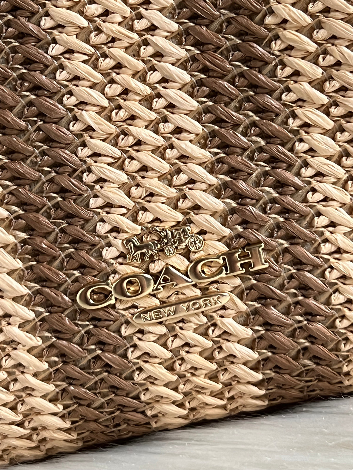 Coach Hadley Mini Crossbody Bag In Straw