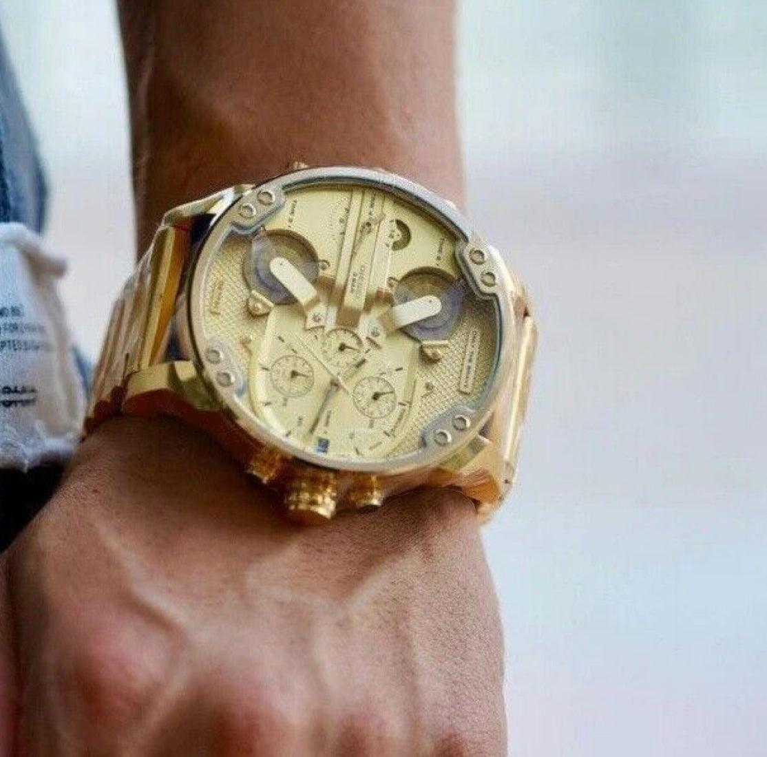 Diesel Mr. Daddy 2.0 Gold Tone Stainless Steel Club de Mode