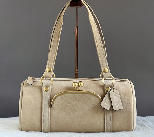 Coach Kisslock Barrel Bag