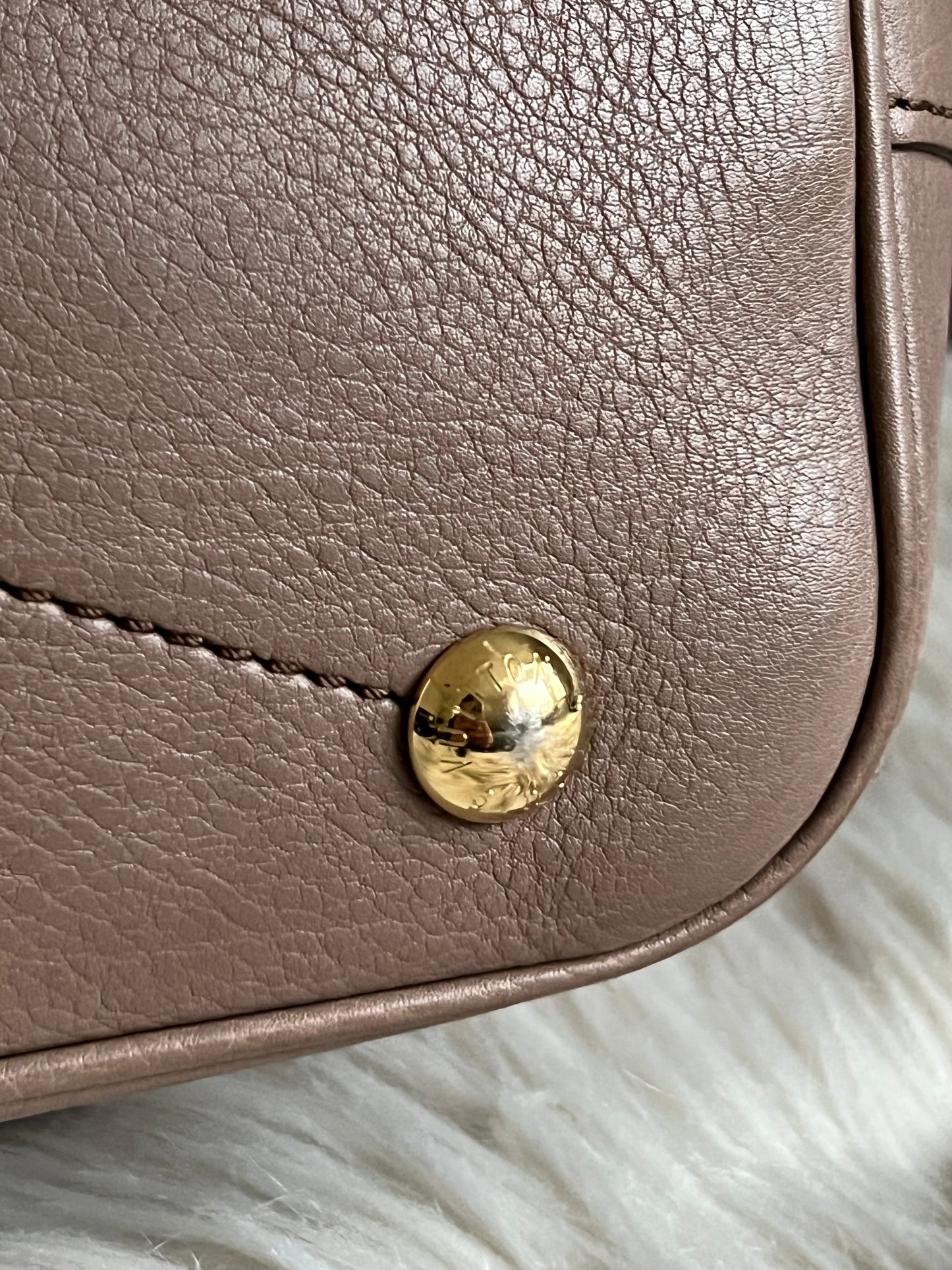 Louis Vuitton Taupe Poudre Mahina Stellar PM Bag