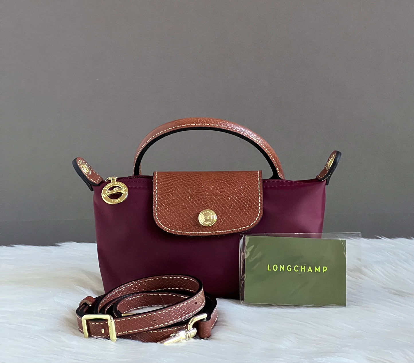 Longchamp XS Le Pliage Original Pouch with Strap