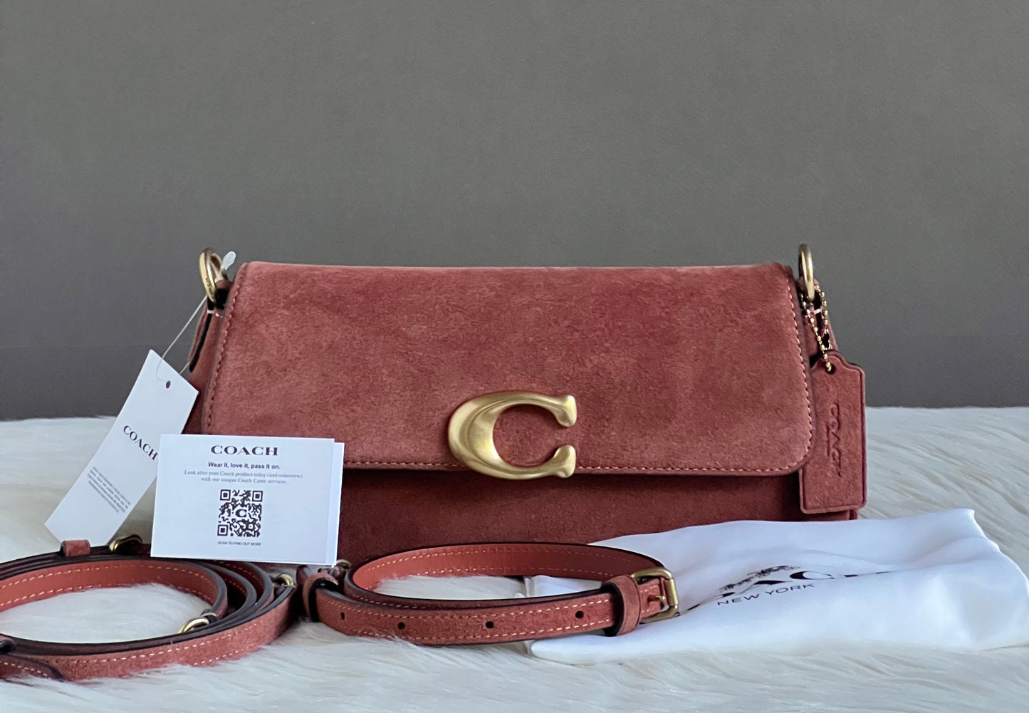 Coach Suede Jet Shoulder Bag