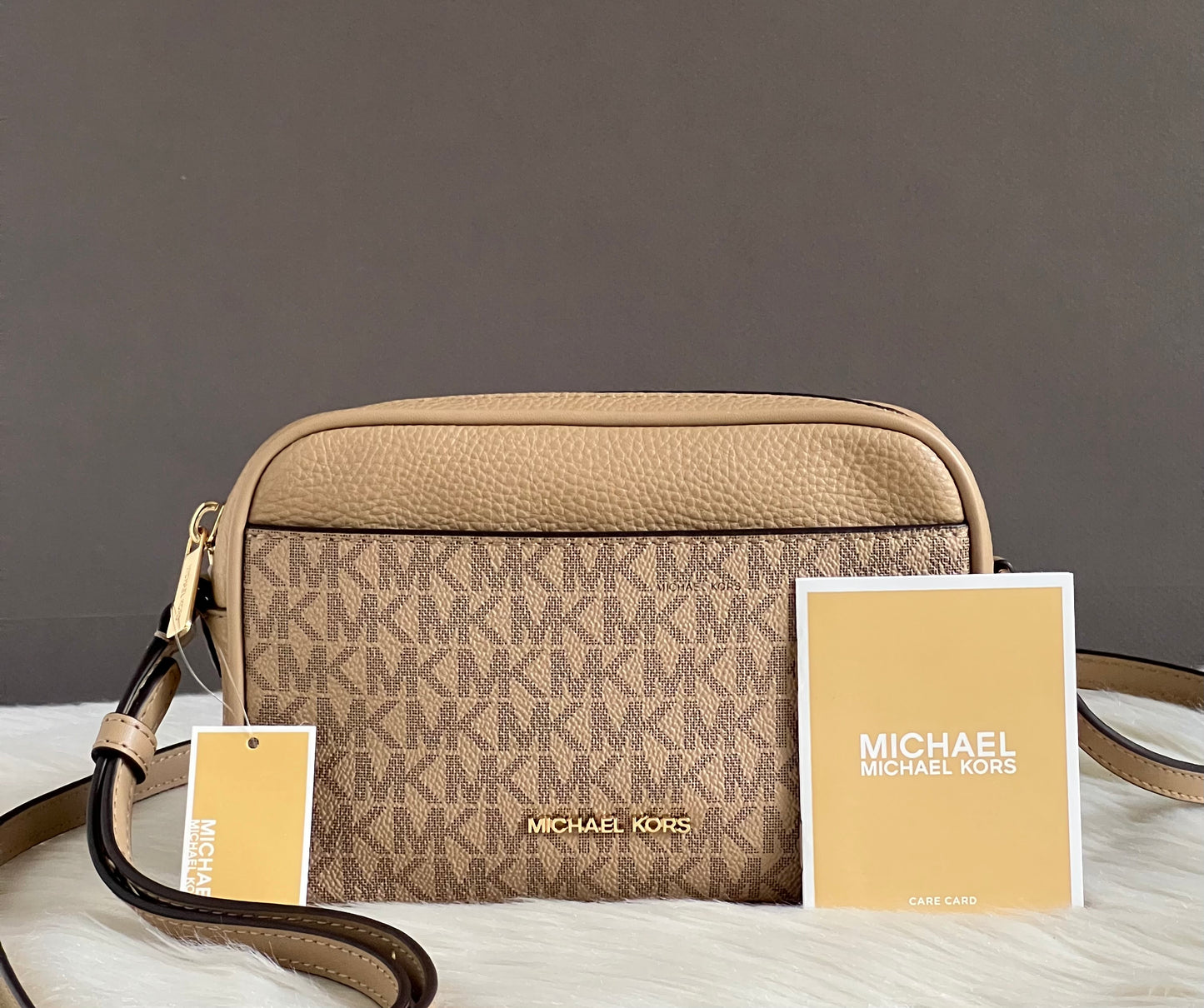 Michael Kors Jet Set Small Signature Logo Camera Crossbody Bag