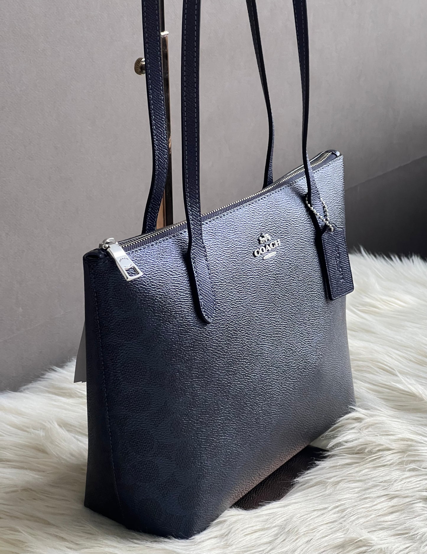 Coach Fiona Zip Tote Bag in Signature Canvas