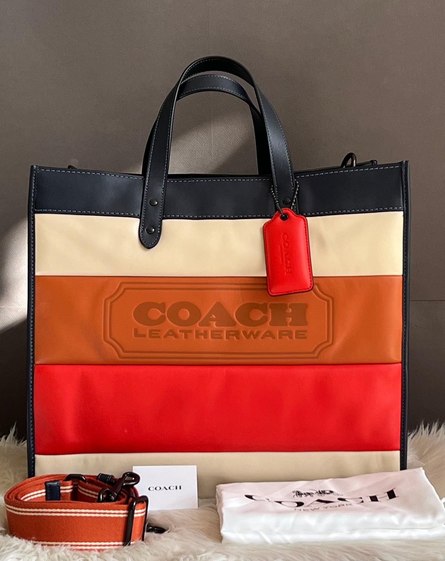 Coach Field Tote 40 with Pieced Quilting