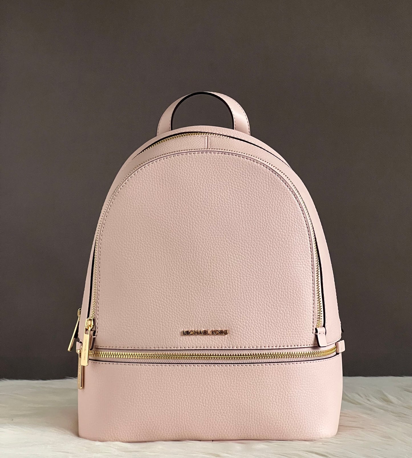 Michael Kors Rhea Medium Pebbled Leather Backpack