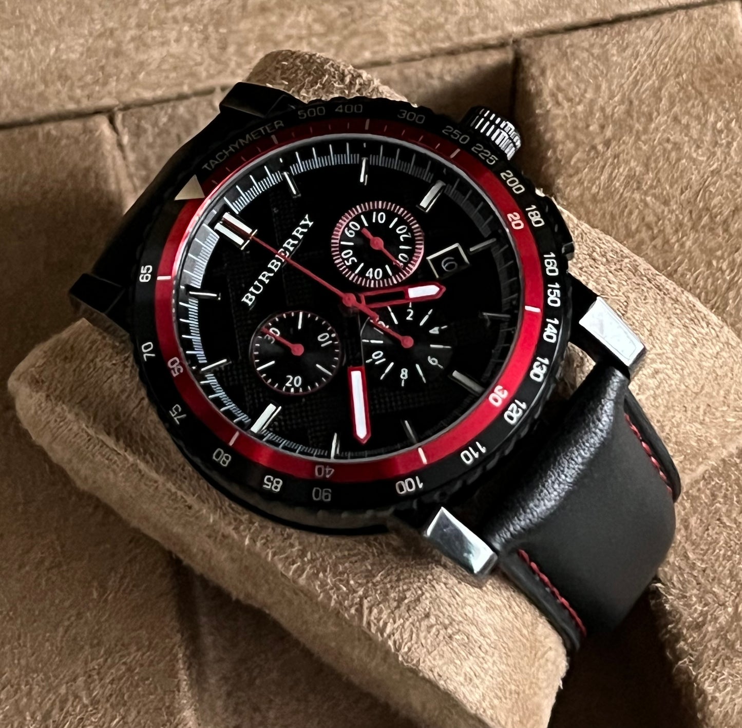 Burberry The City Chronograph Leather Strap Watch