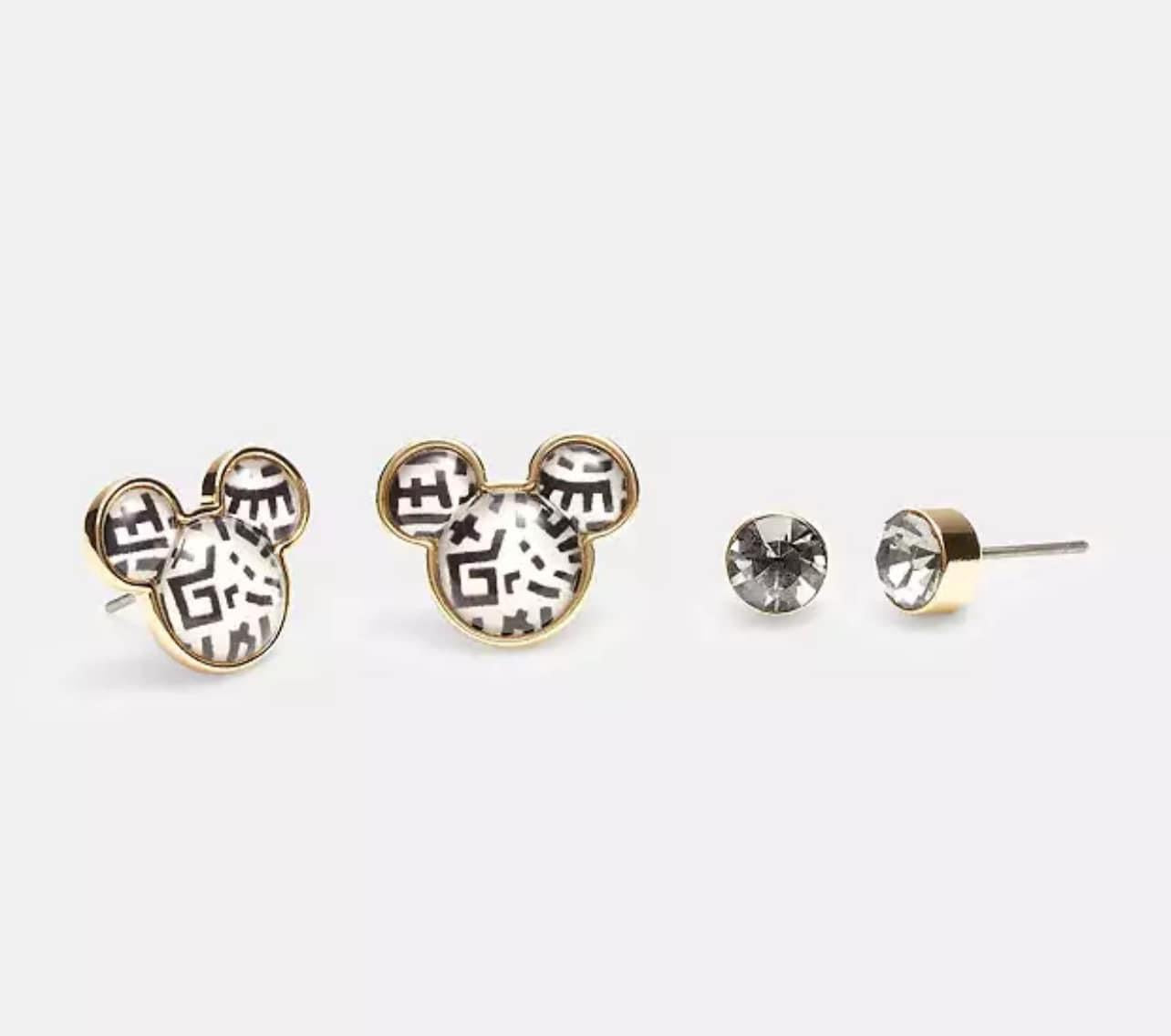 Coach Disney Mickey Mouse X Keith Haring Stud Earrings Set