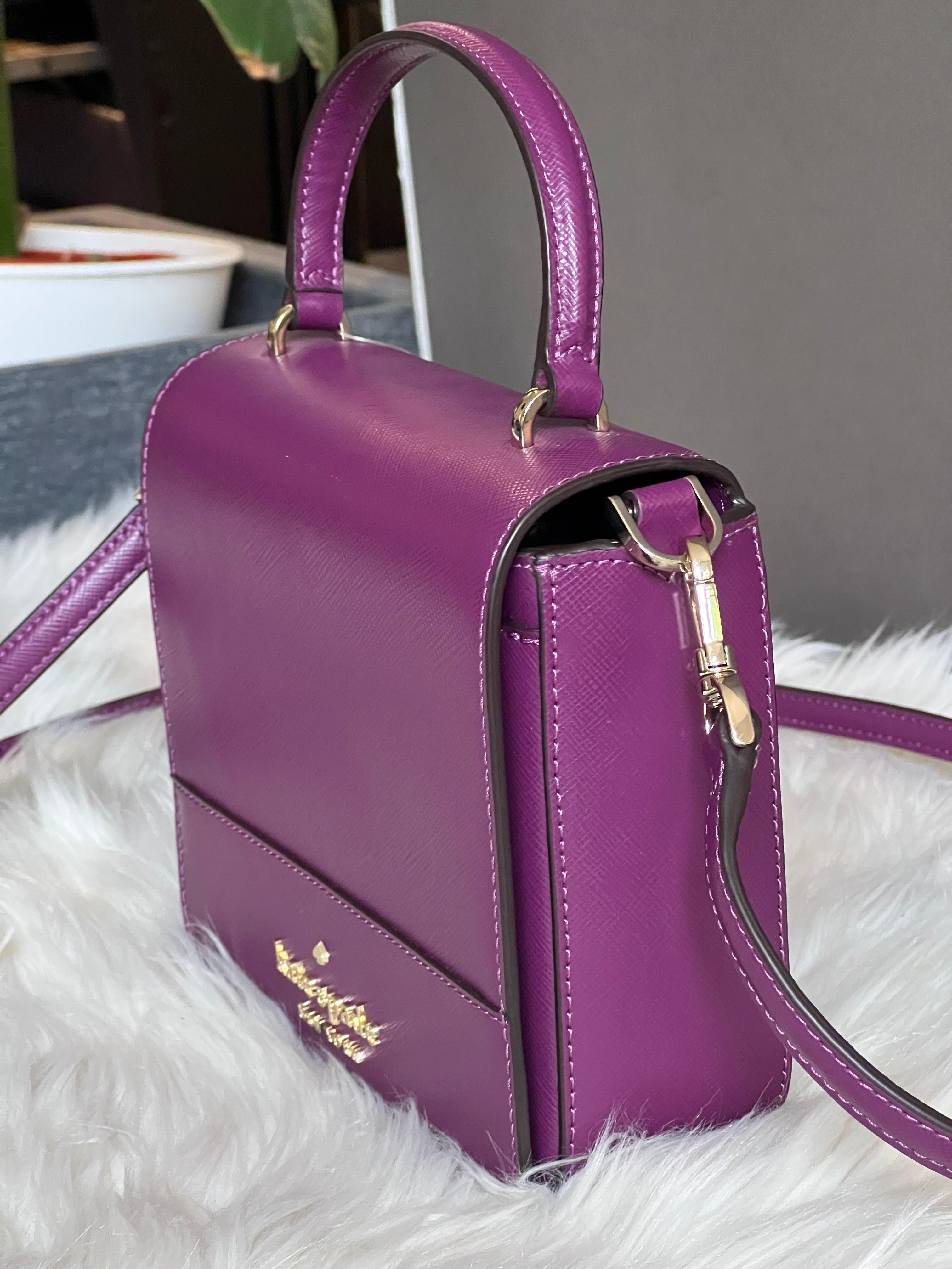 Kate Spade Staci Square Crossbody Handbag hotsell Plum Pie