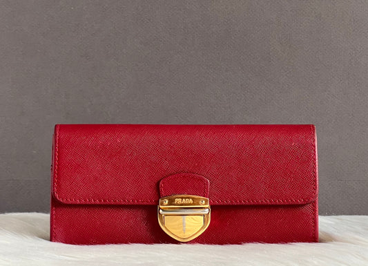 Prada Saffiano Long Wallet