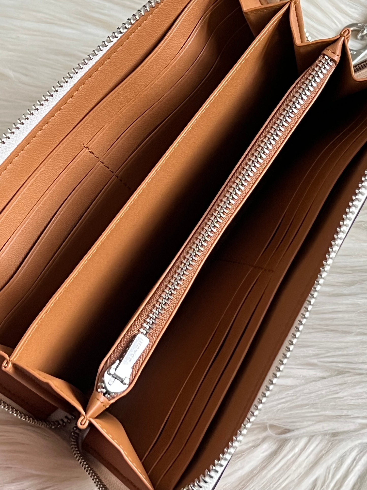 Coach Rainbow Signature Long Zip Around Wallet
